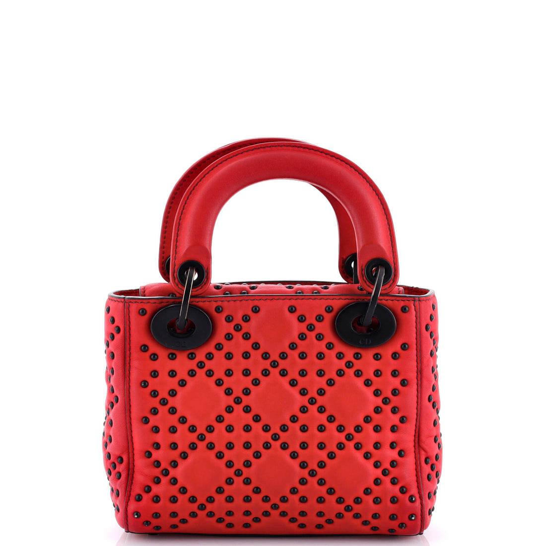 Lady Dior Chain Bag Cannage Studded Calfskin Mini