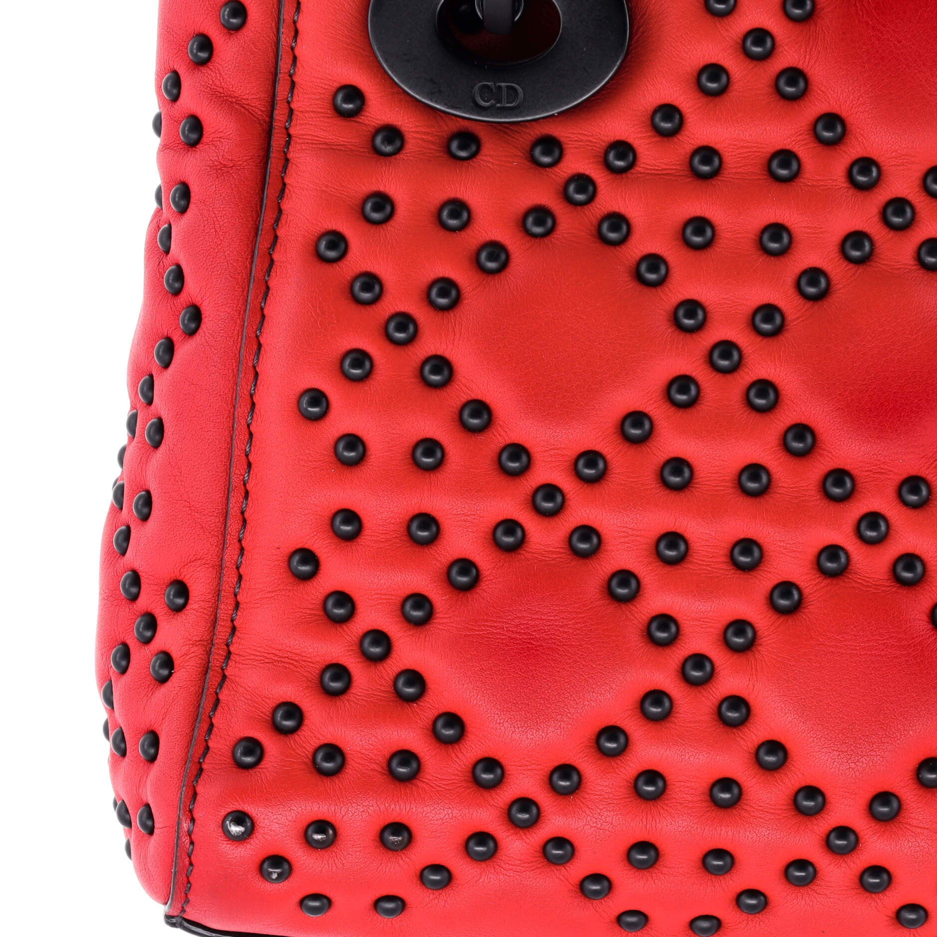 Lady Dior Chain Bag Cannage Studded Calfskin Mini