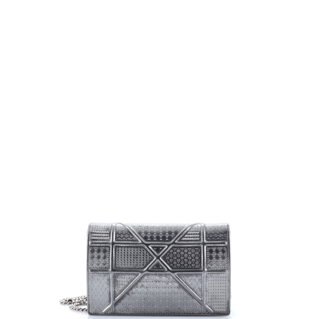 Diorama Wallet On Chain Cannage Embossed Calfskin