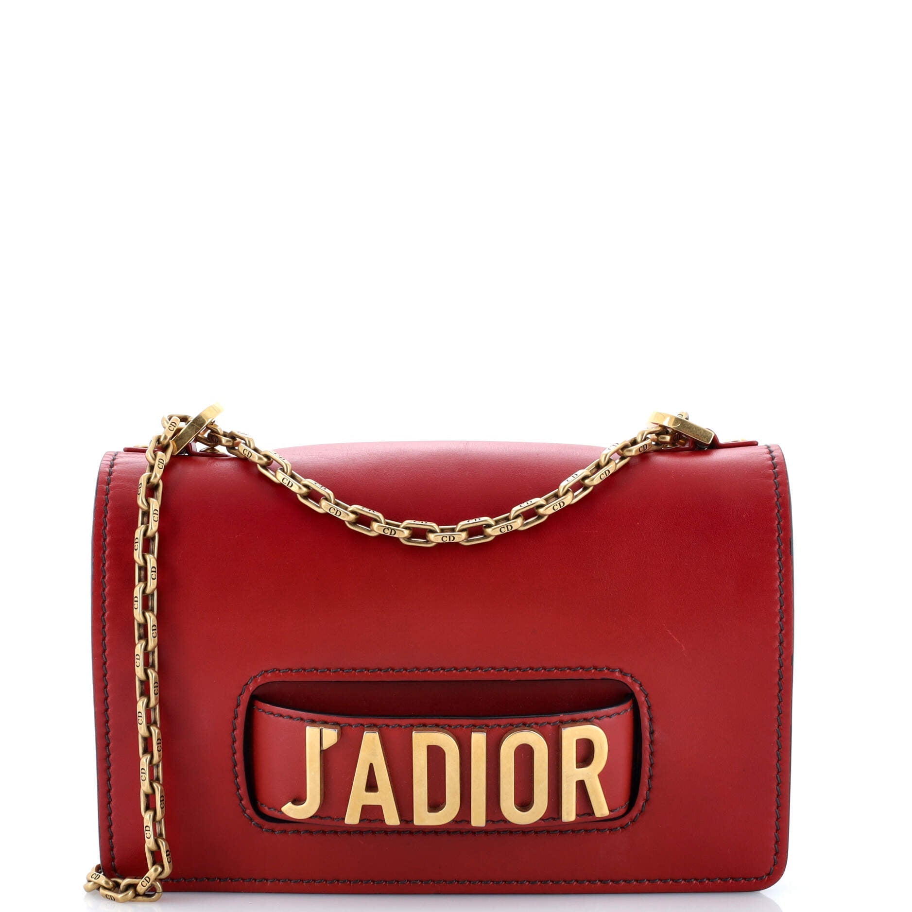 J'adior Flap Bag Leather Medium