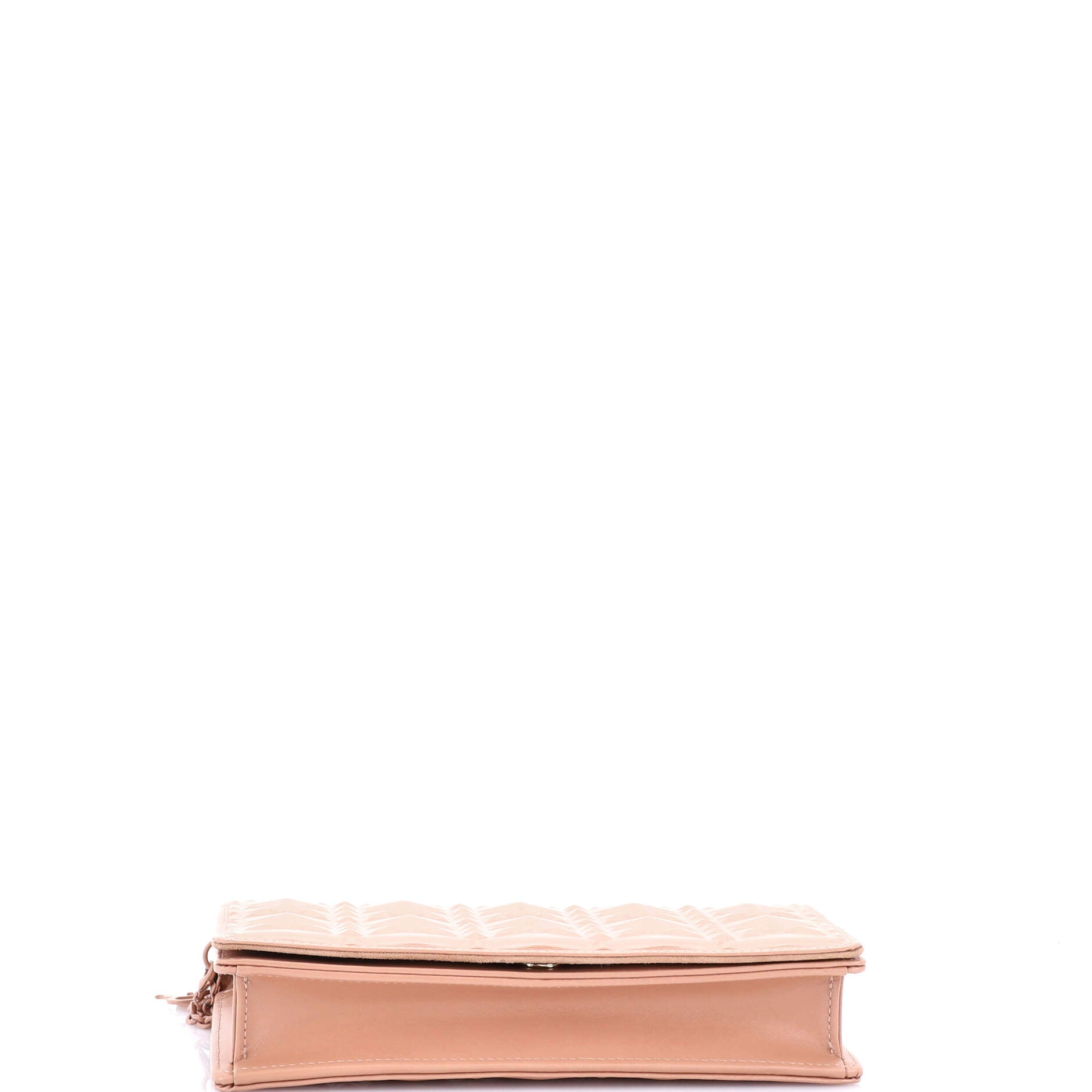 Lady Dior Wallet On Chain Pouch Diamond Motif Cannage Calfskin Long