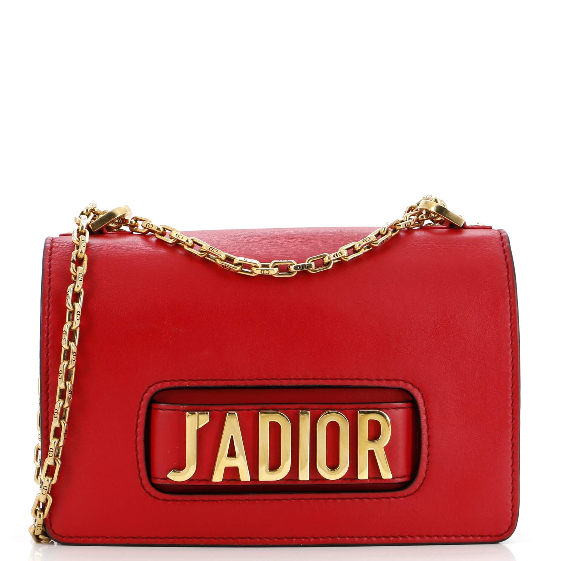 J'adior Flap Bag Leather Medium