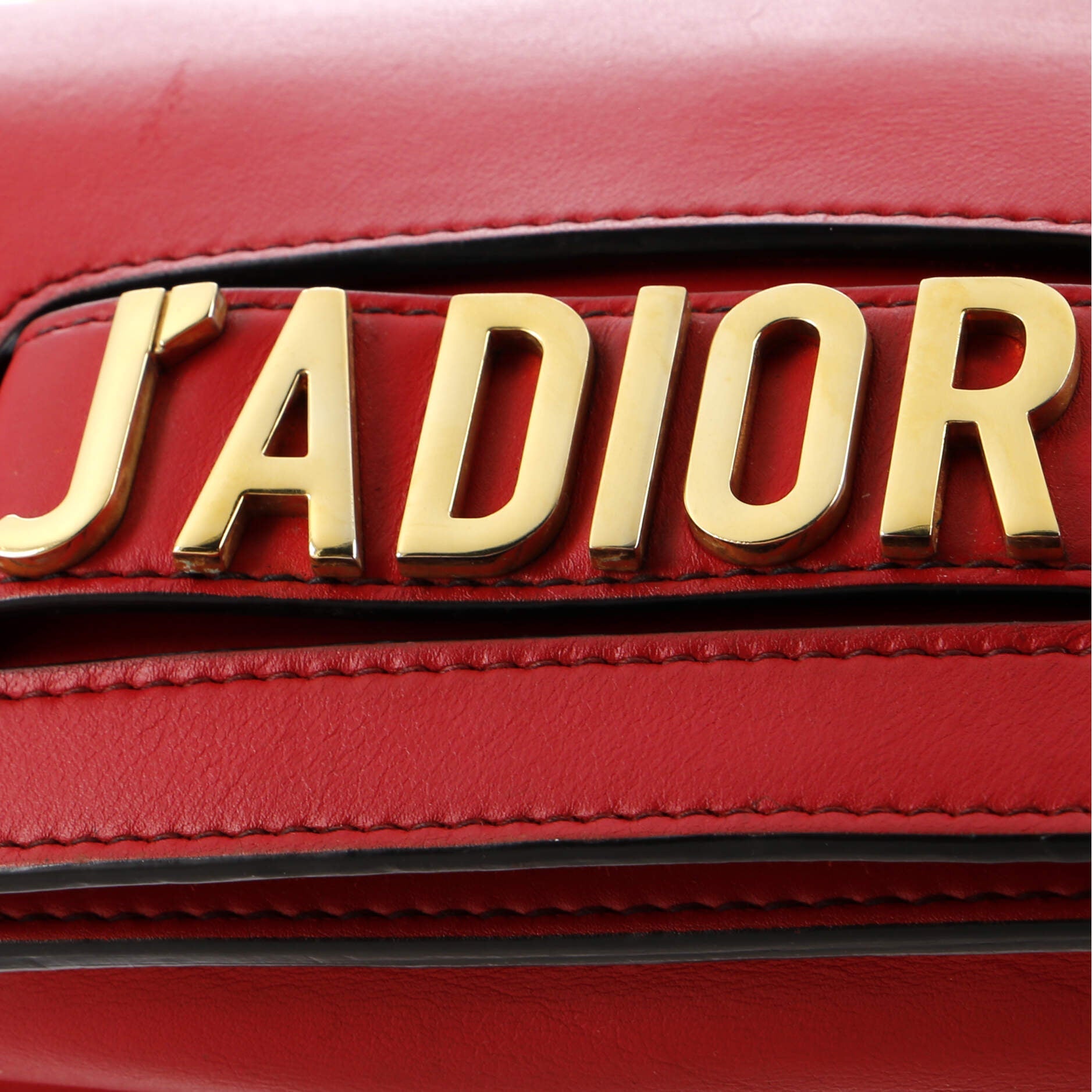 J'adior Flap Bag Leather Medium