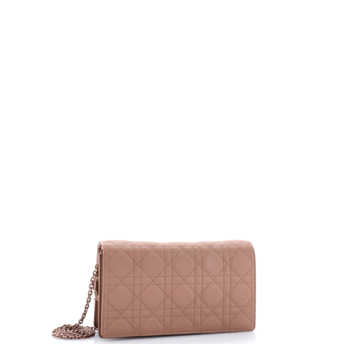 Ultra Matte Lady Dior Wallet On Chain Pouch Cannage Quilt Calfskin Long