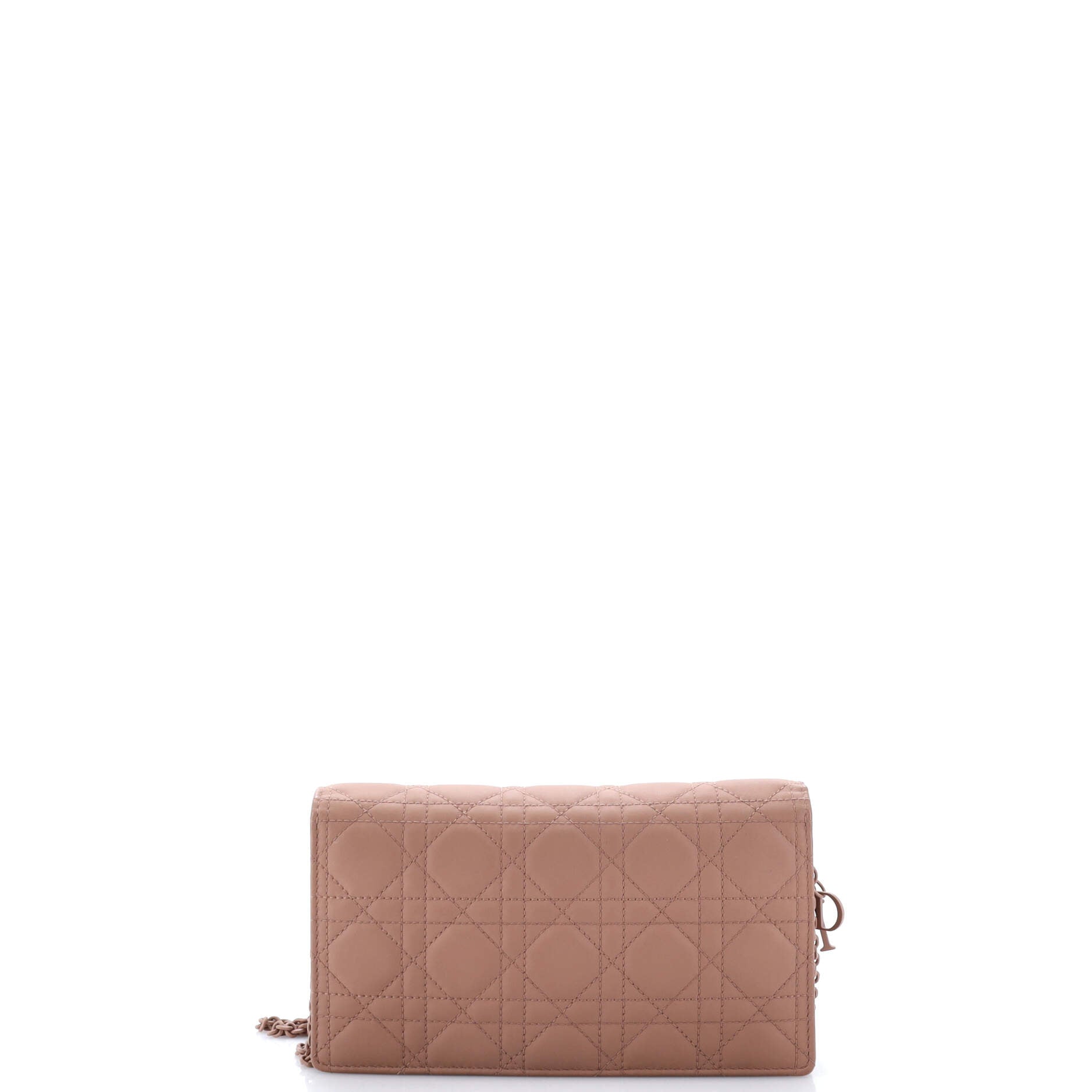 Ultra Matte Lady Dior Wallet On Chain Pouch Cannage Quilt Calfskin Long