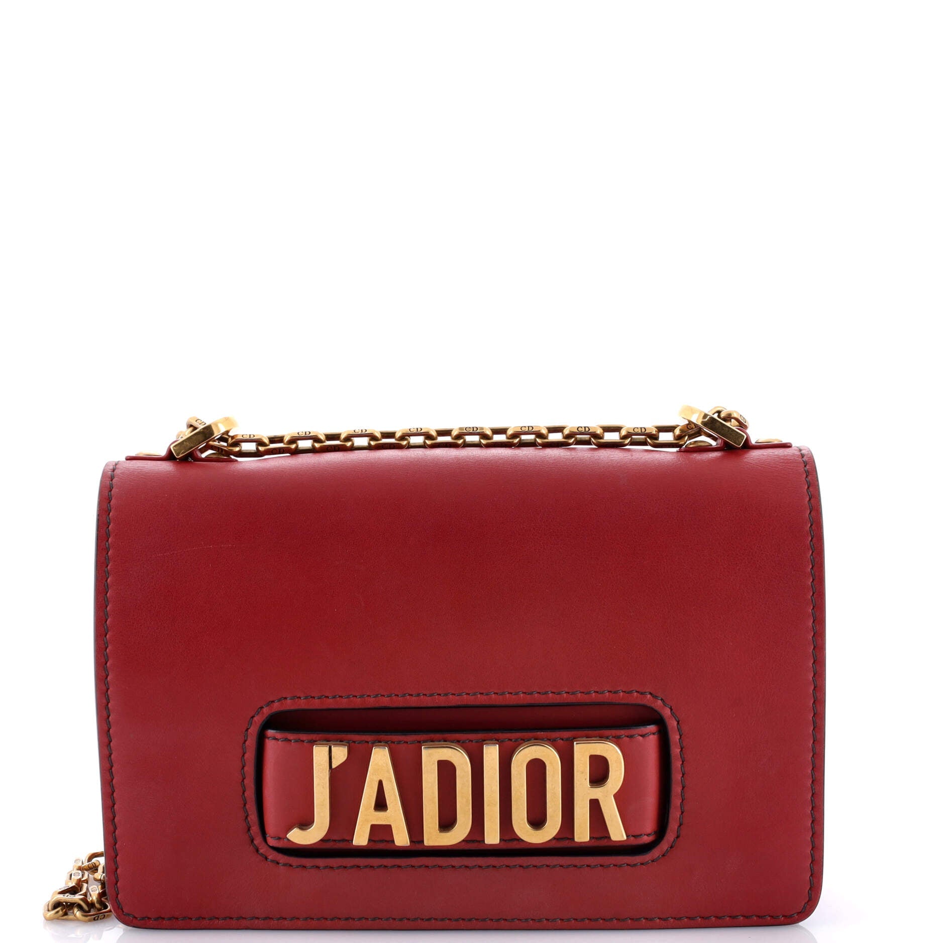 J'adior Flap Bag Leather Medium
