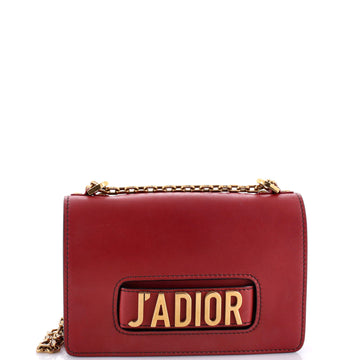 J'adior Flap Bag Leather Medium