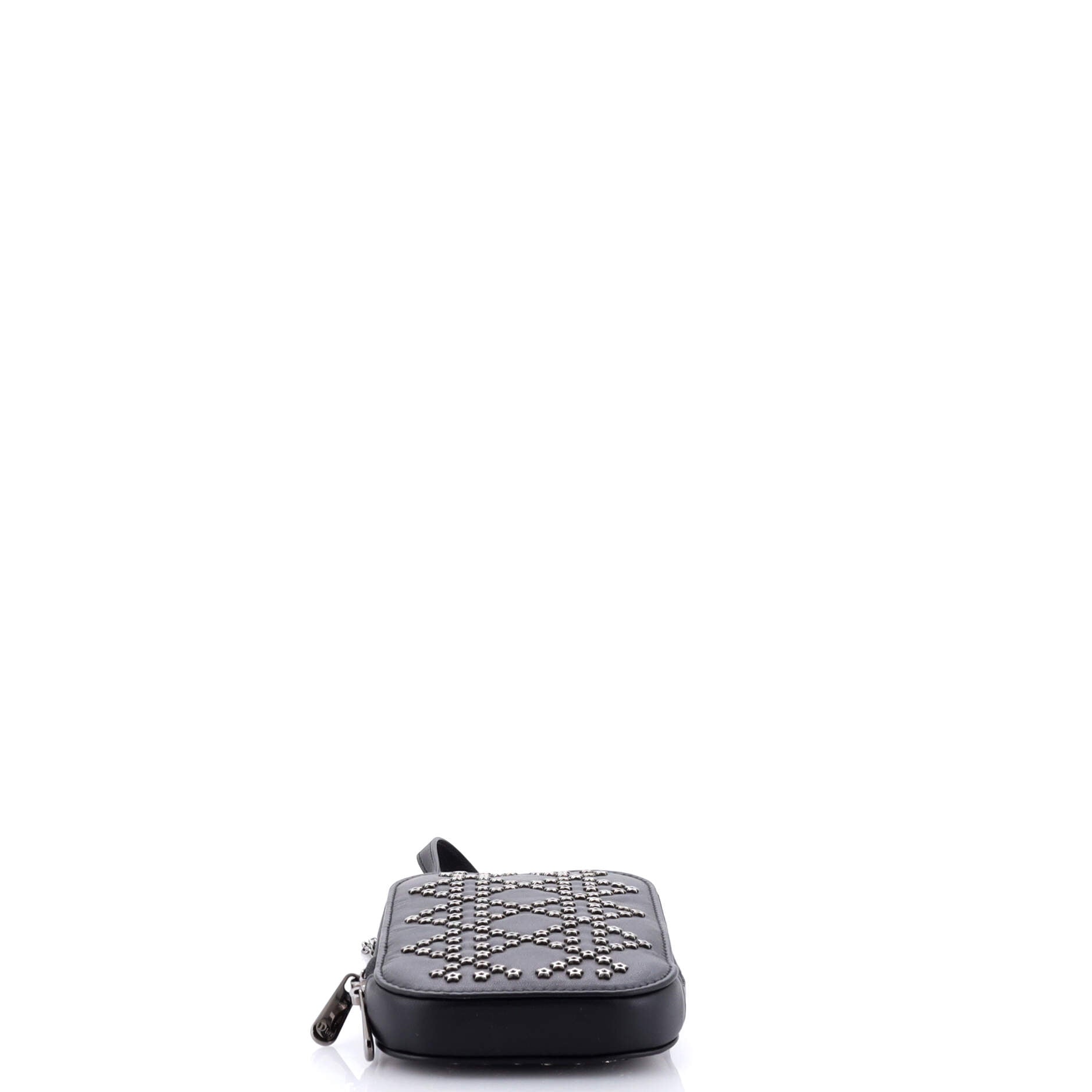 Lady Dior Phone Holder On Chain Studded Leather