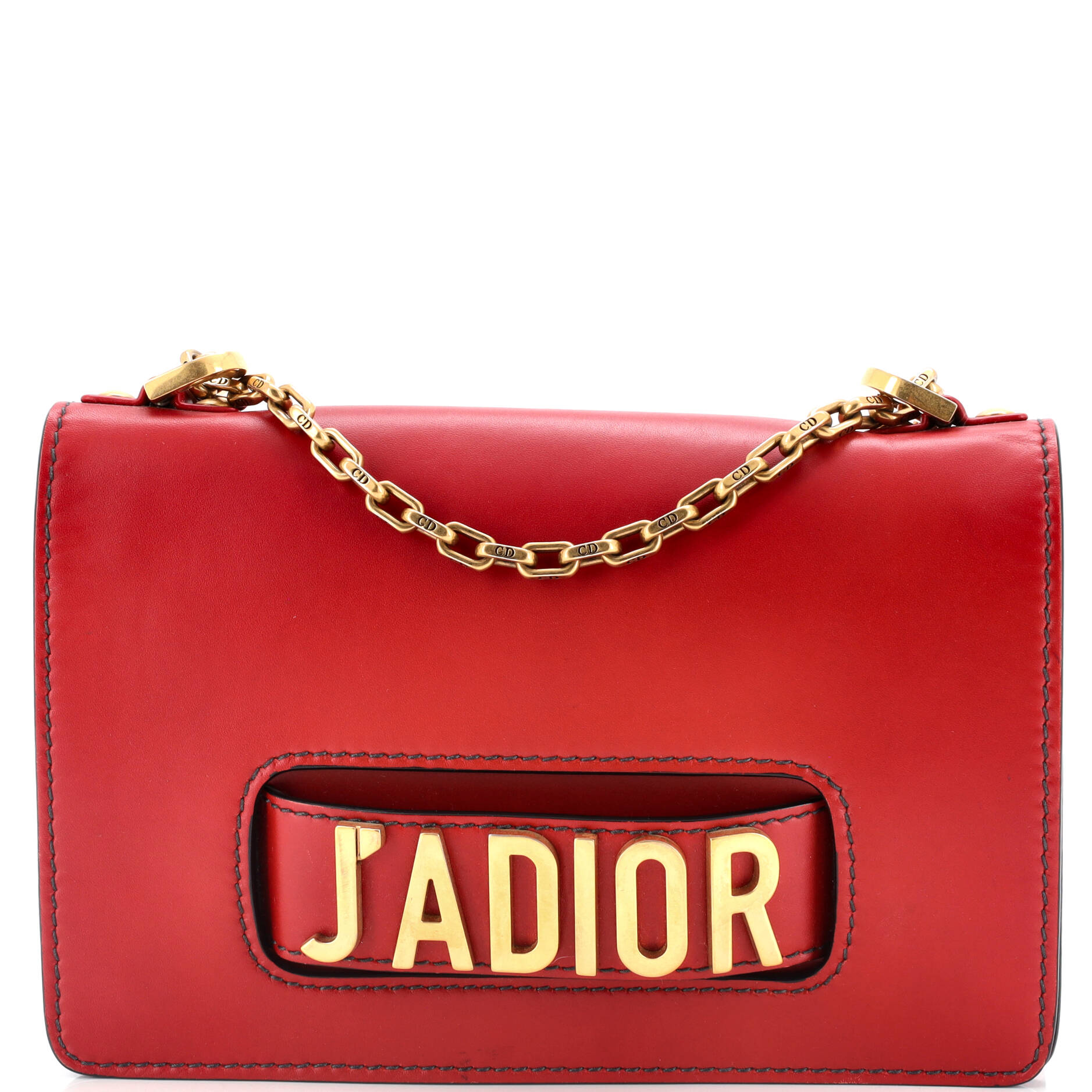 J'adior Flap Bag Leather Medium
