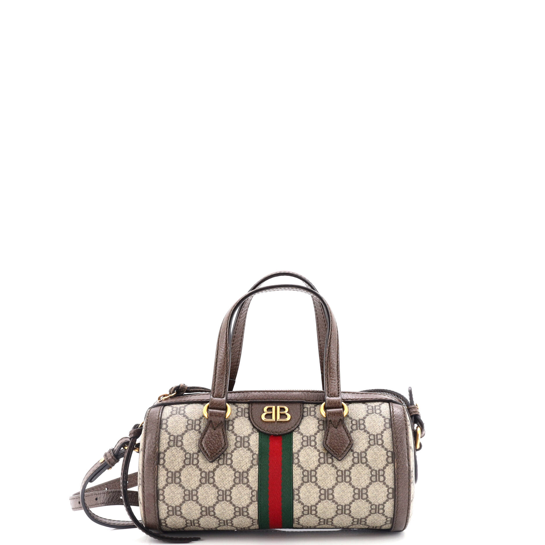 X Gucci The Hacker Project Boston Bag Bb Coated Canvas Small