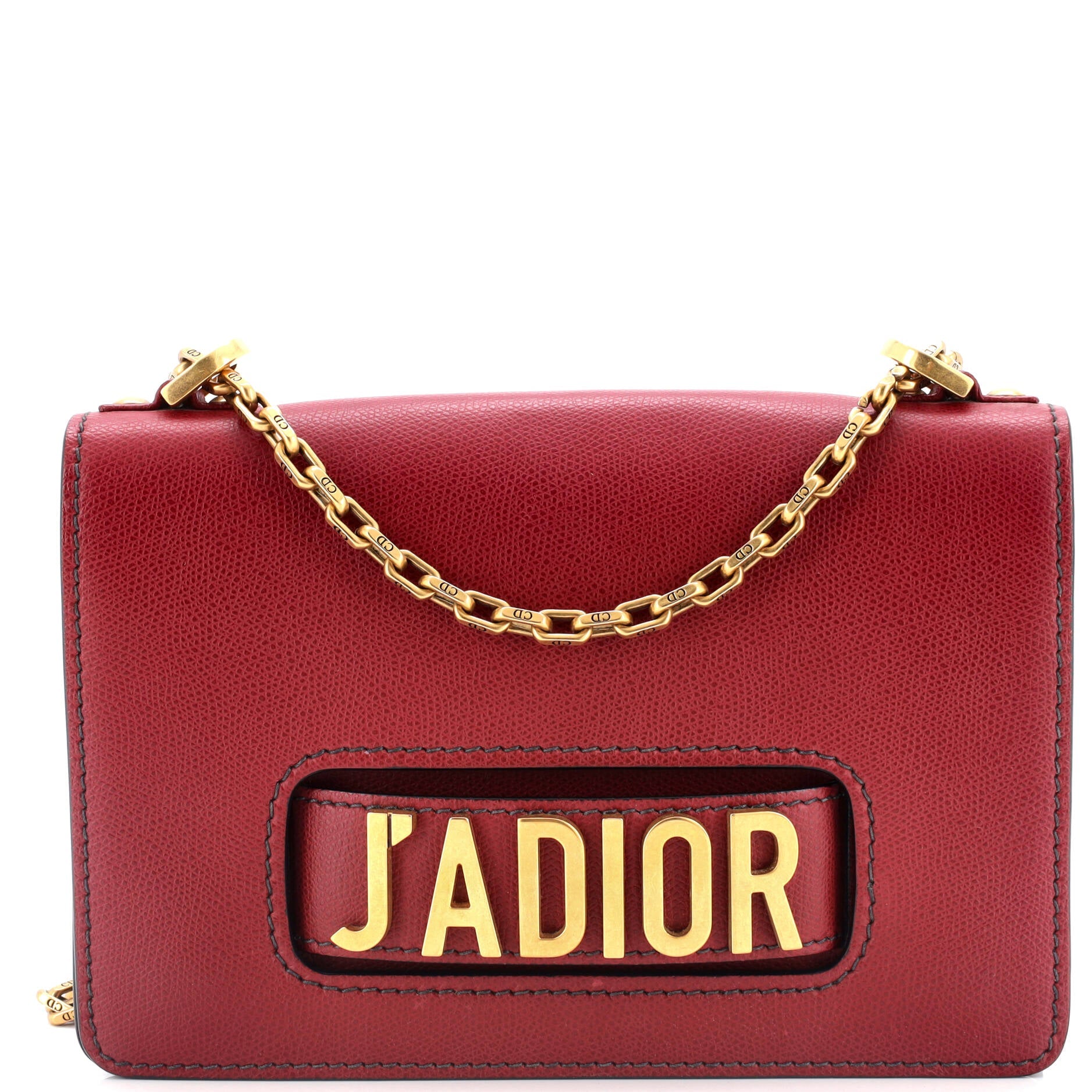 J'adior Flap Bag Leather Medium