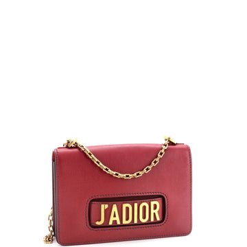 J'adior Flap Bag Leather Medium