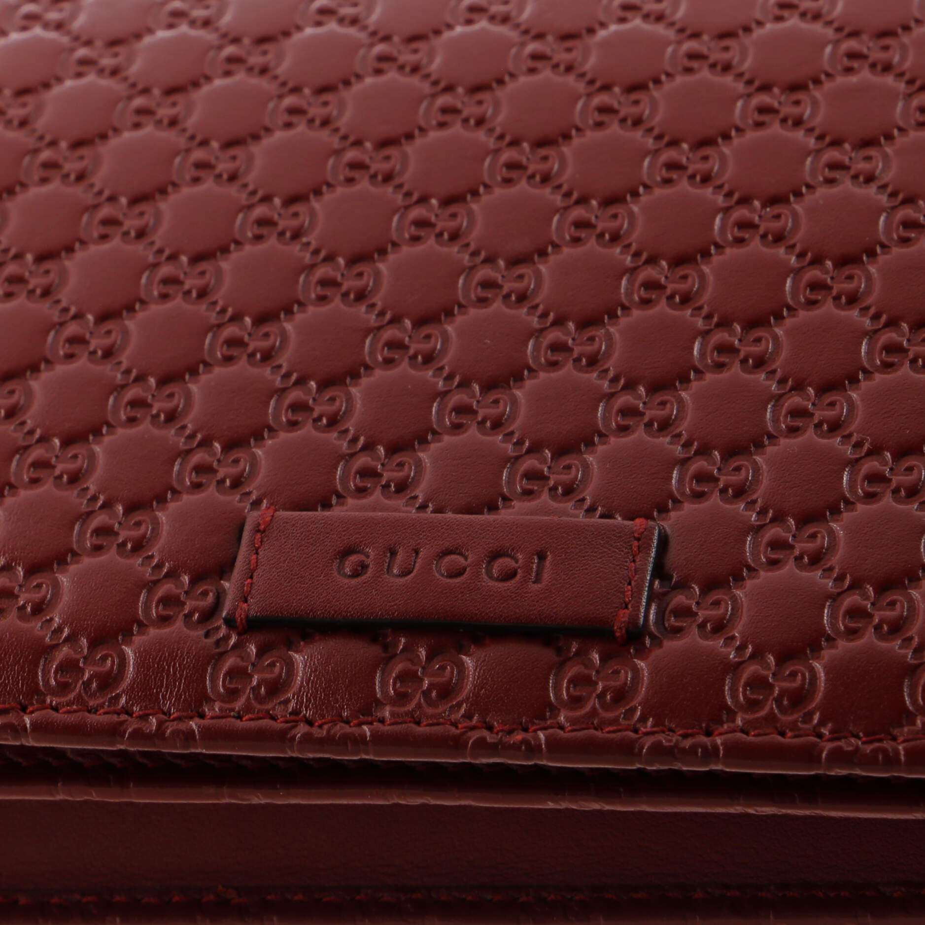 Wallet On Strap Microguccissima Leather