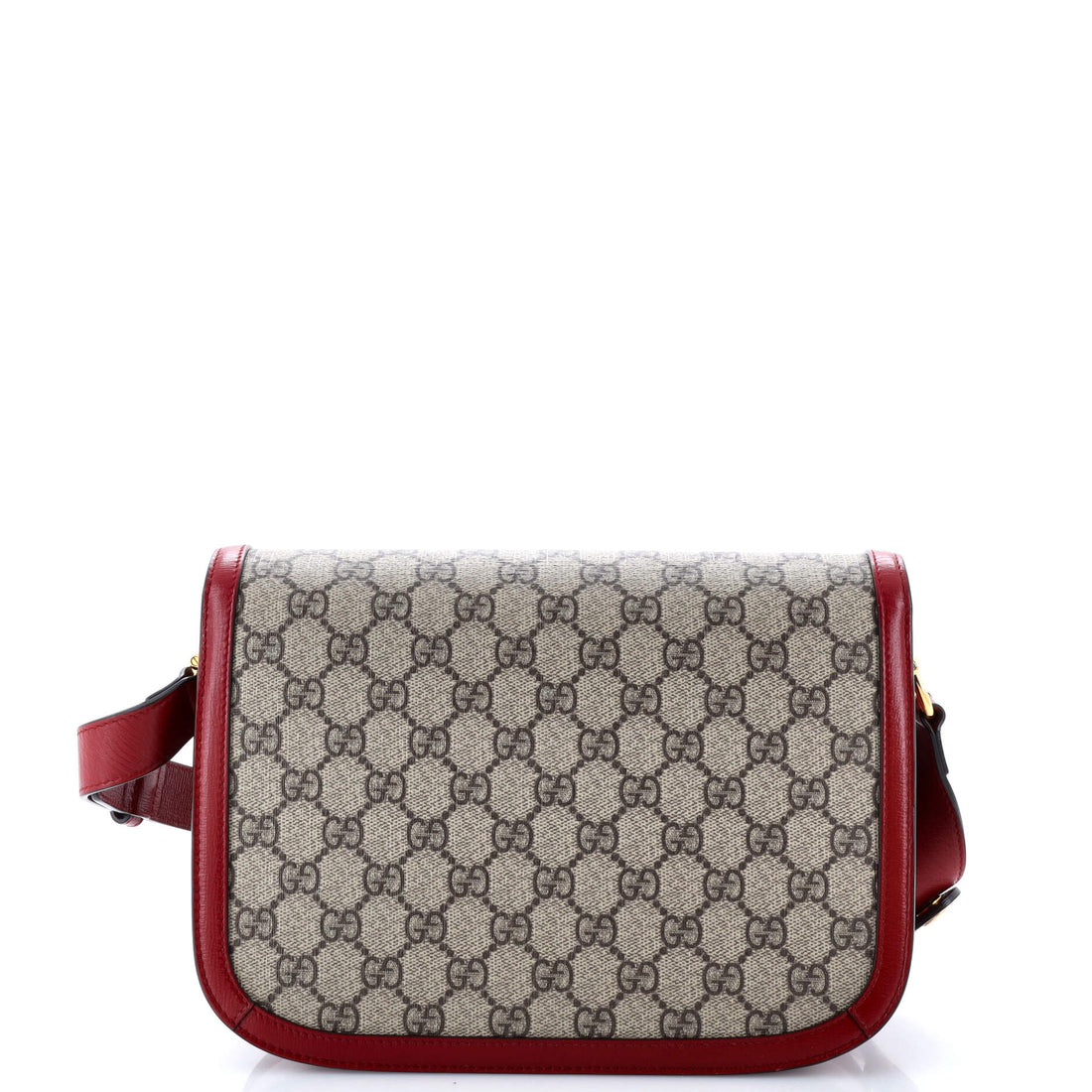 Horsebit 1955 Shoulder Bag Gg Coated Canvas With Leather Small