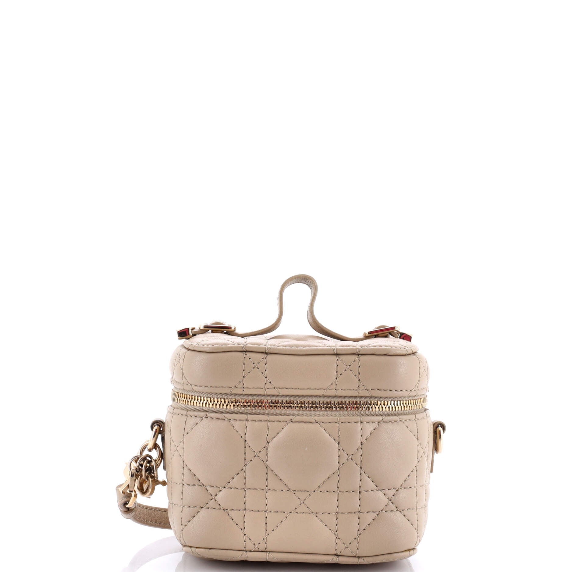 Lady Dior Vanity Case Cannage Quilt Lambskin Micro