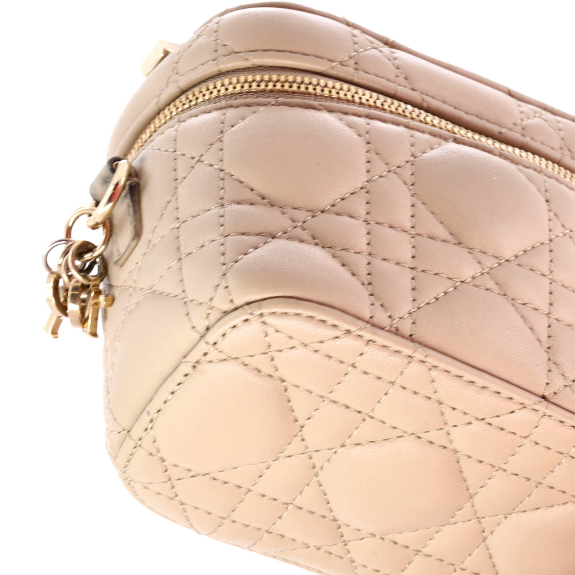 Lady Dior Vanity Case Cannage Quilt Lambskin Micro