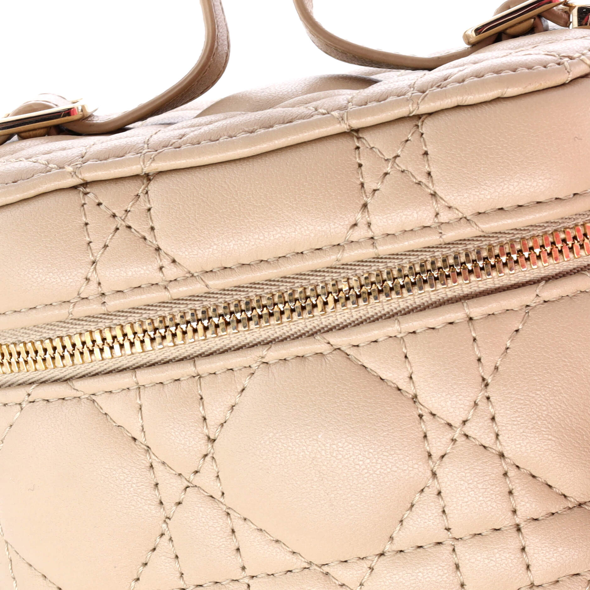 Lady Dior Vanity Case Cannage Quilt Lambskin Micro