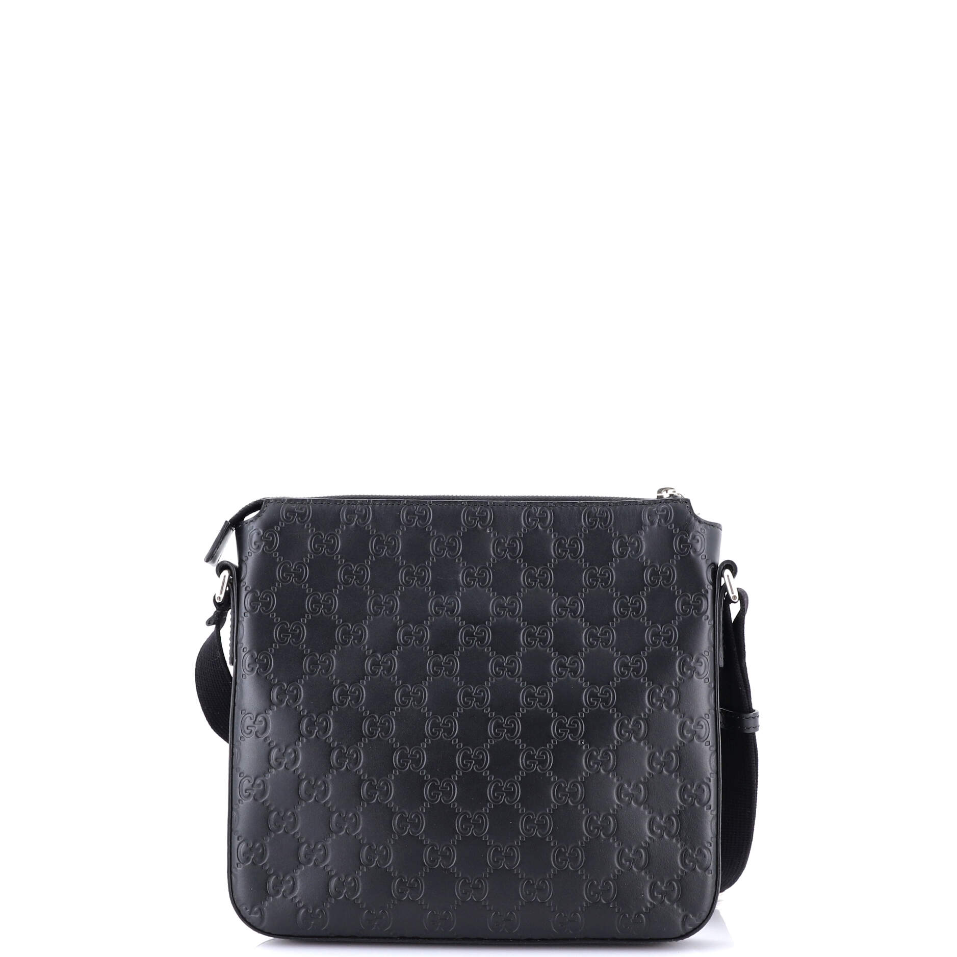 Signature Zip Messenger Bag Guccissima Leather Small