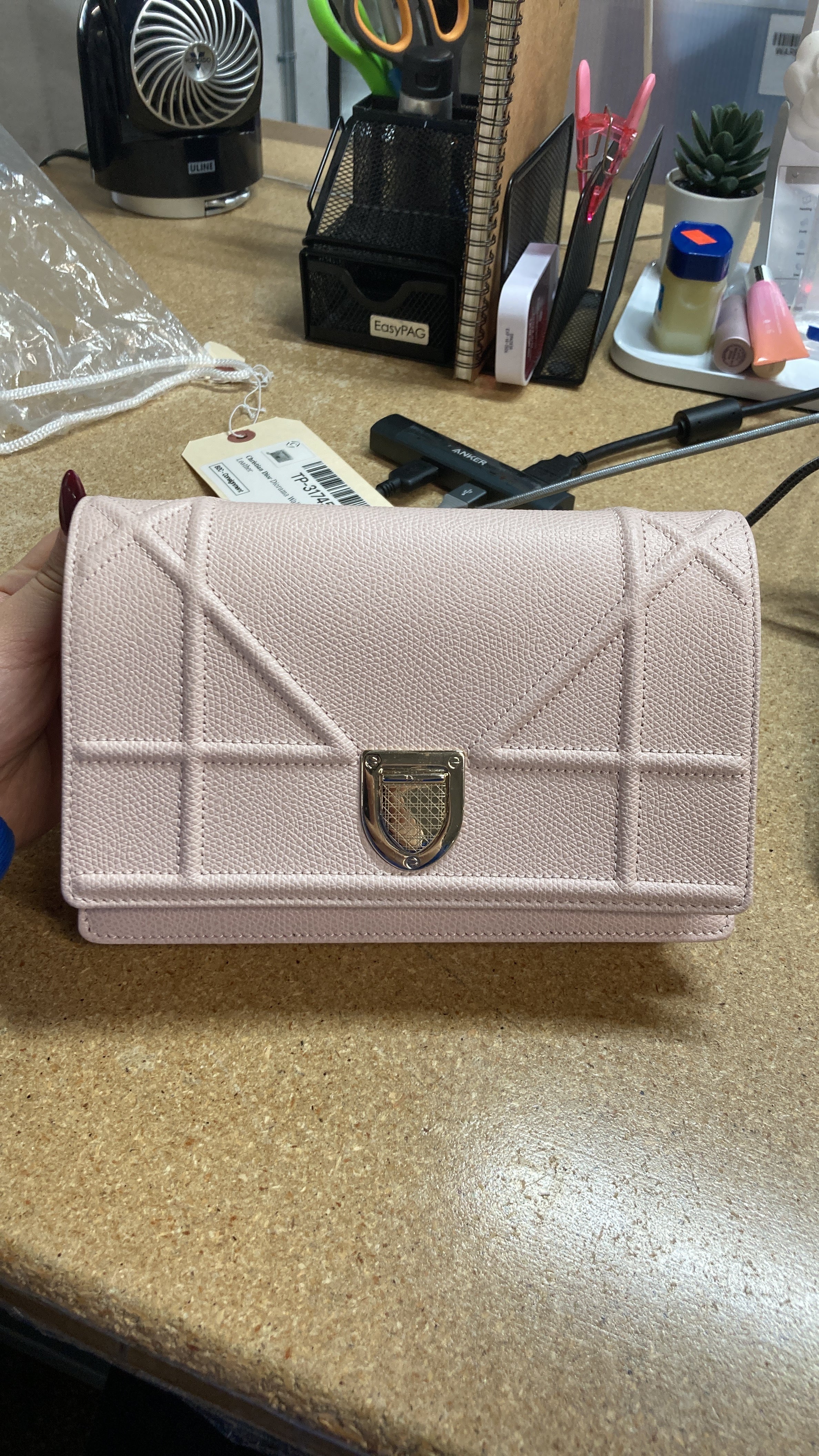 Diorama Wallet On Chain Leather