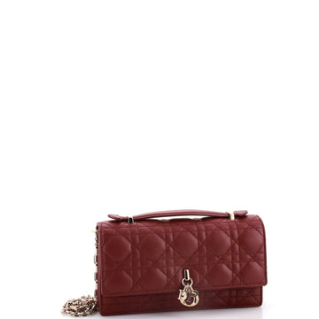 My Dior Top Handle Flap Bag Cannage Quilt Lambskin Mini
