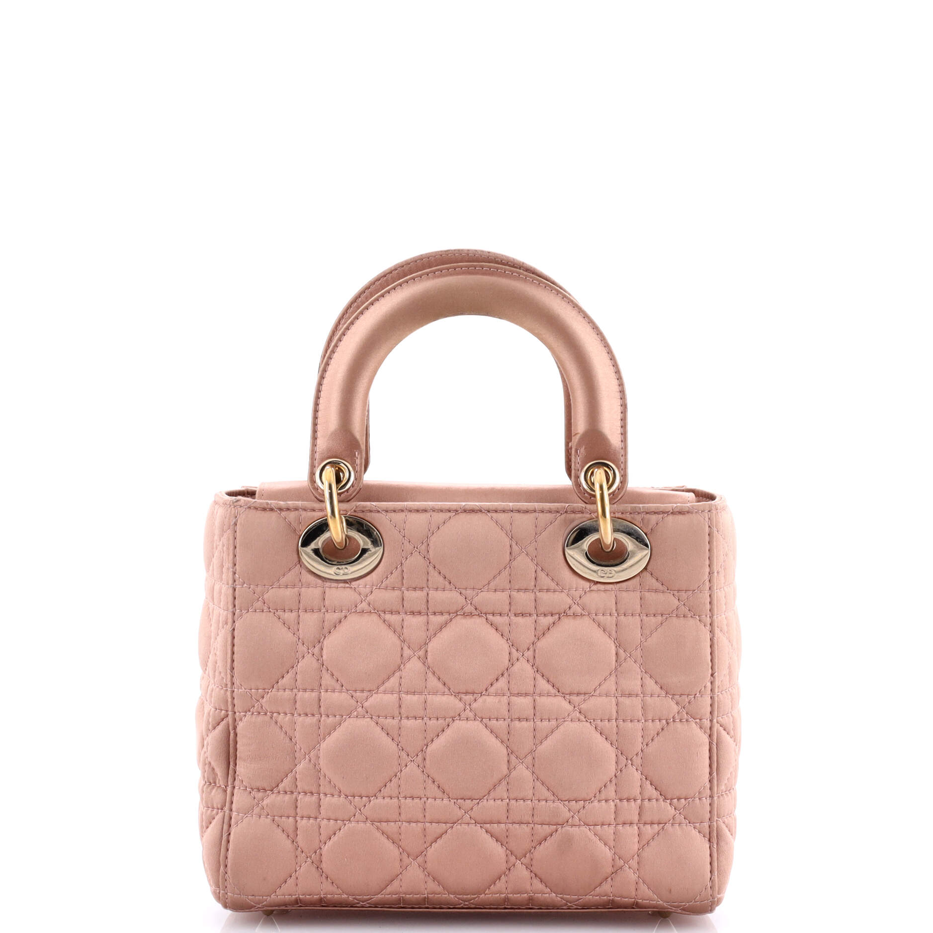 My Abcdior Lady Dior Bag Cannage Quilt Satin With Crystal Charms