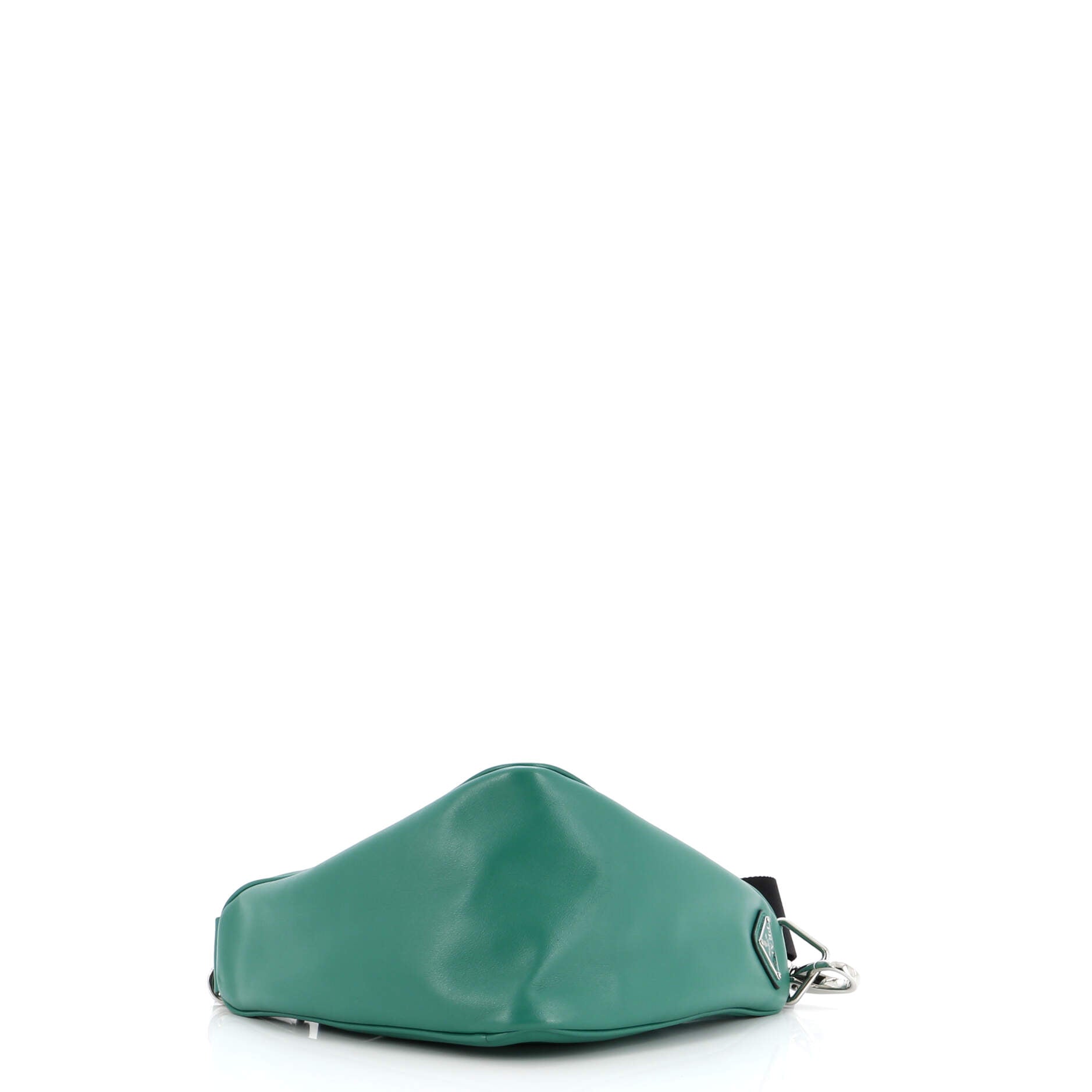 Triangle Logo Zip Crossbody Bag Leather Small