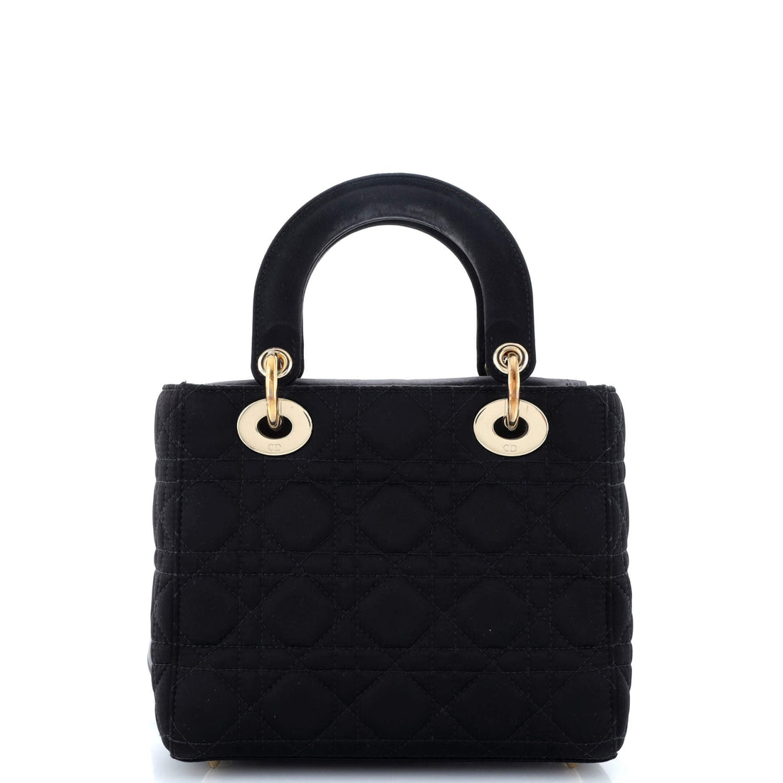 My Abcdior Lady Dior Bag Cannage Quilt Satin With Crystal Charms