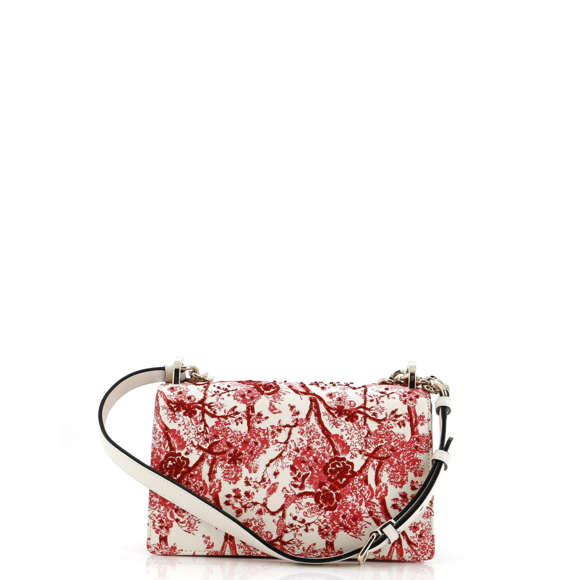Toile De Jouy Diorama Flap Bag Printed Embroidered Leather Small