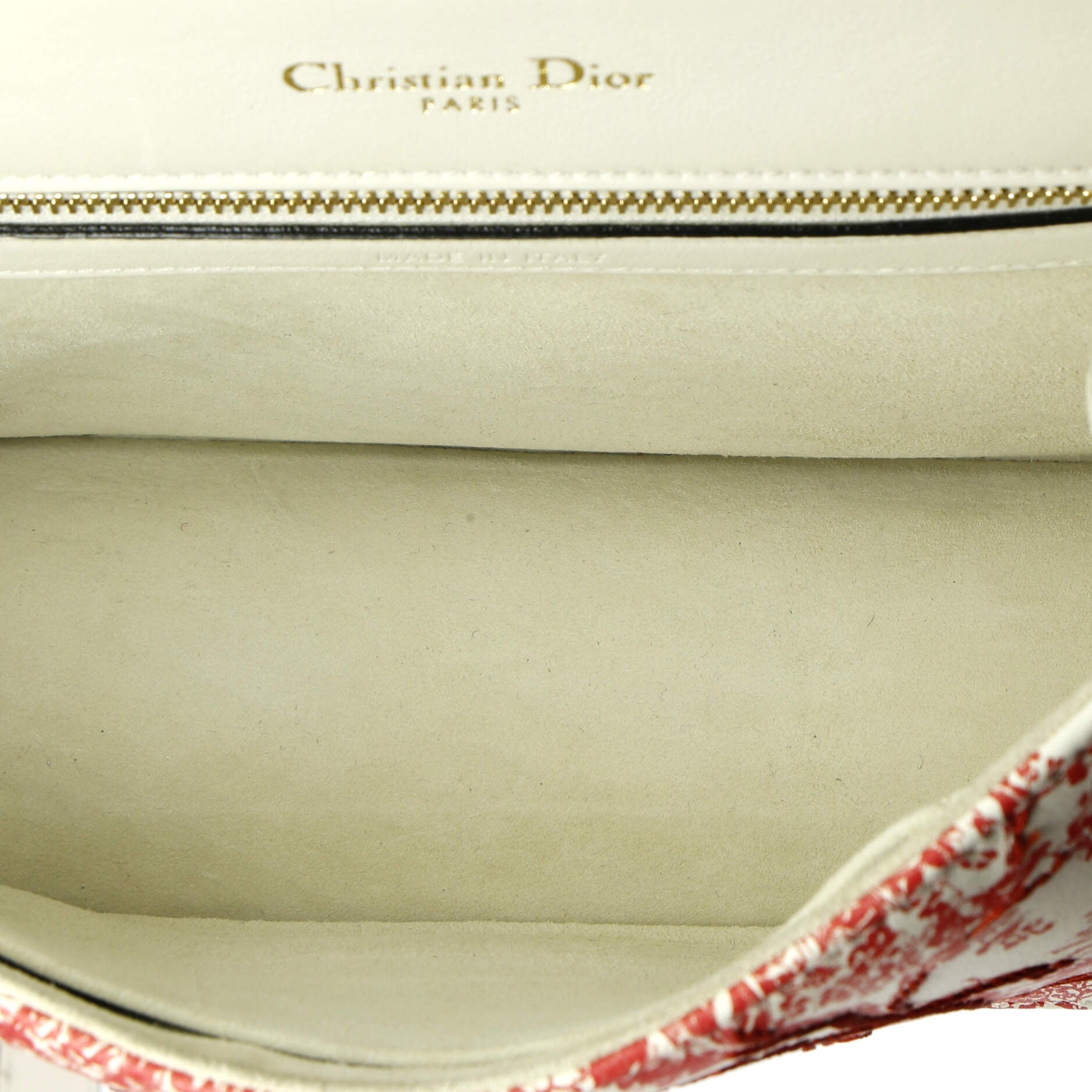 Toile De Jouy Diorama Flap Bag Printed Embroidered Leather Small