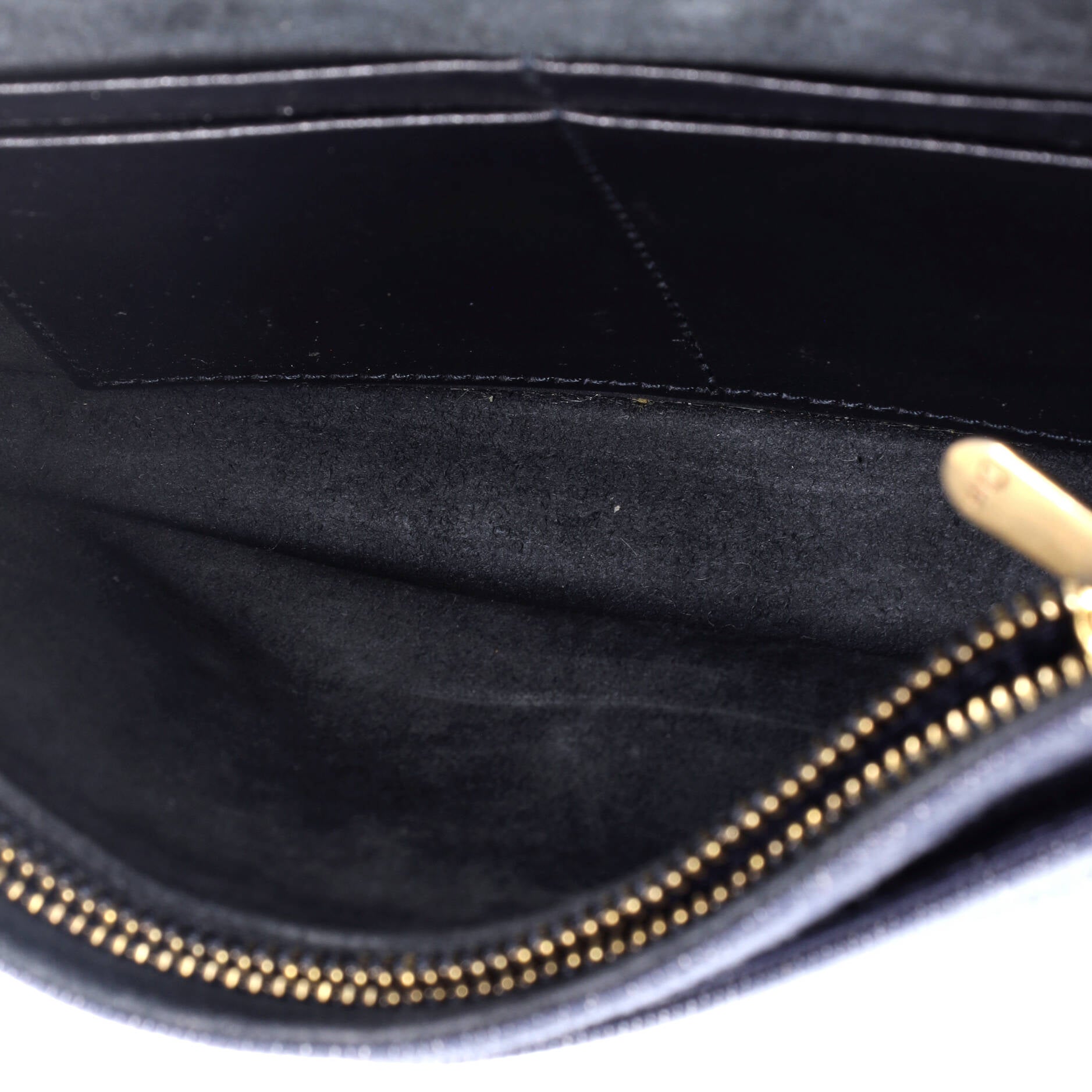 Diorama Wallet On Chain Cannage Studded Denim