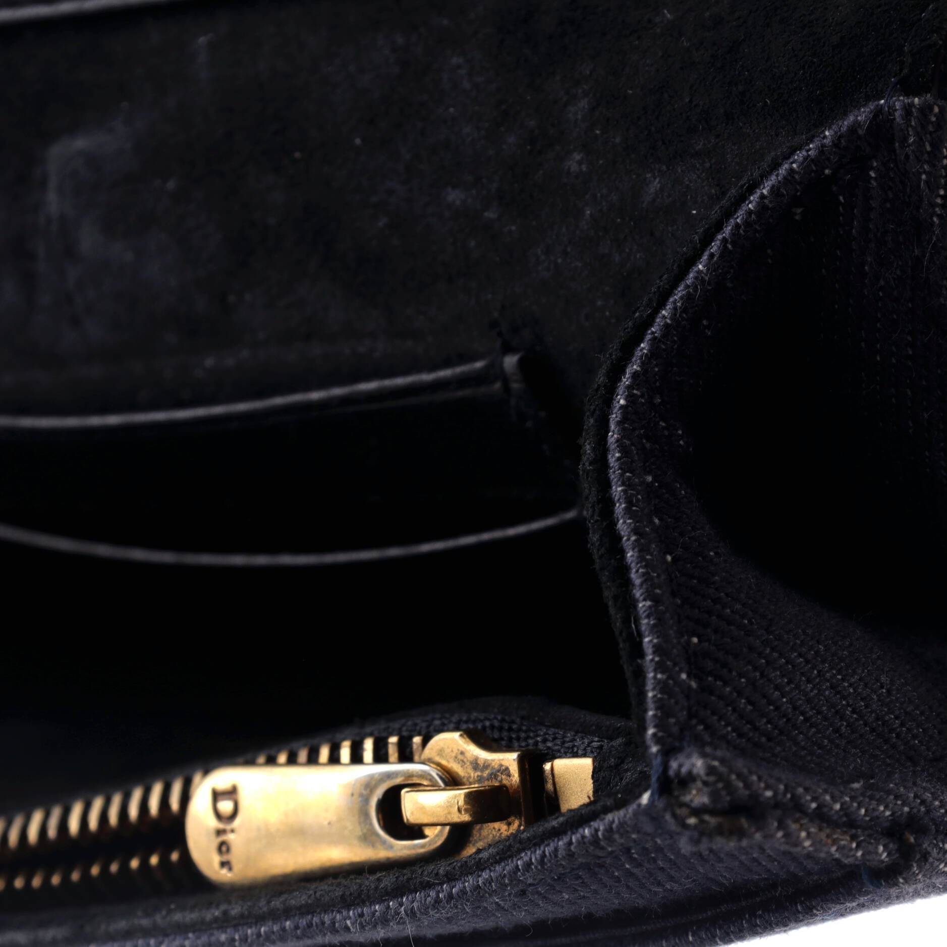 Diorama Wallet On Chain Cannage Studded Denim