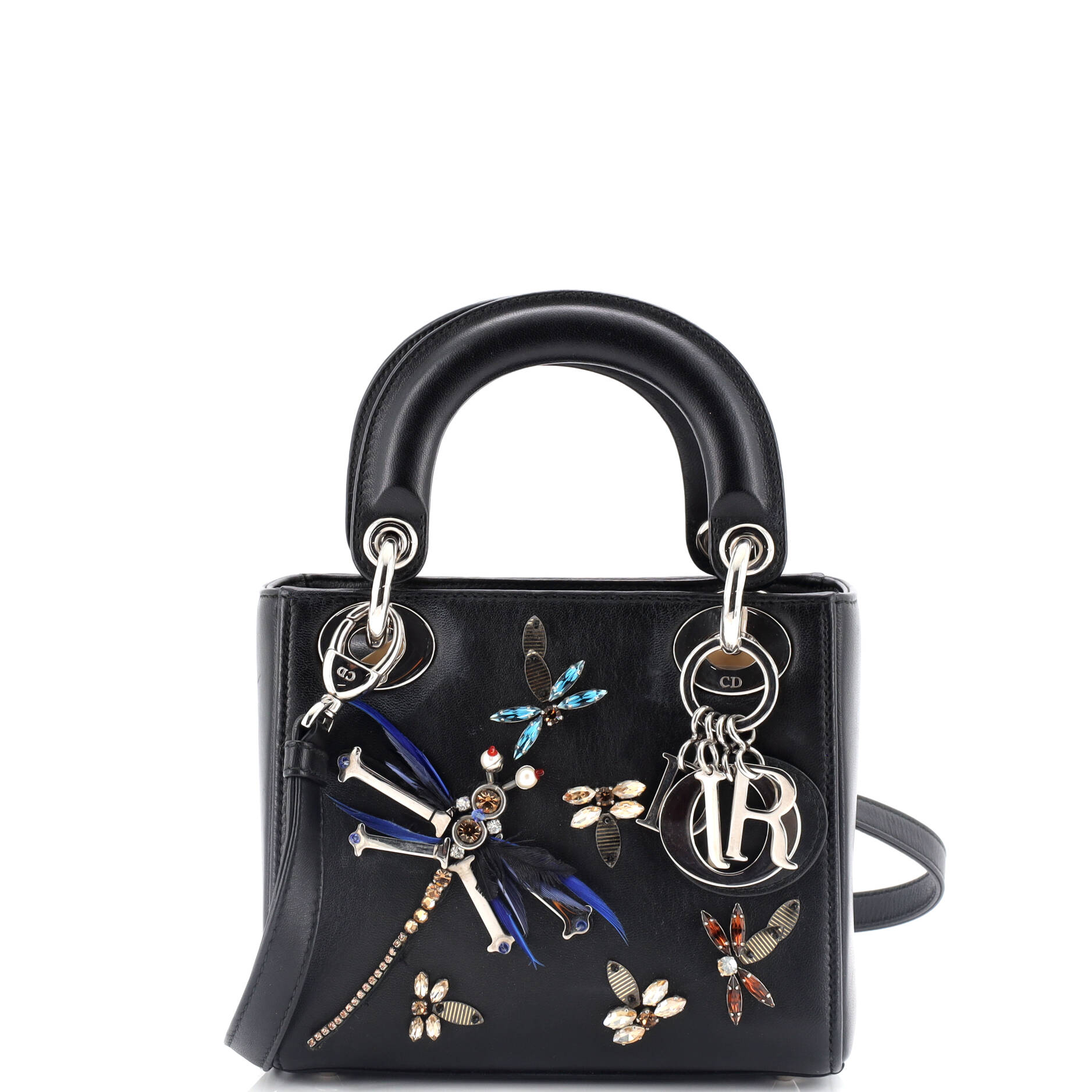 Lady Dior Bag Embellished Leather Mini