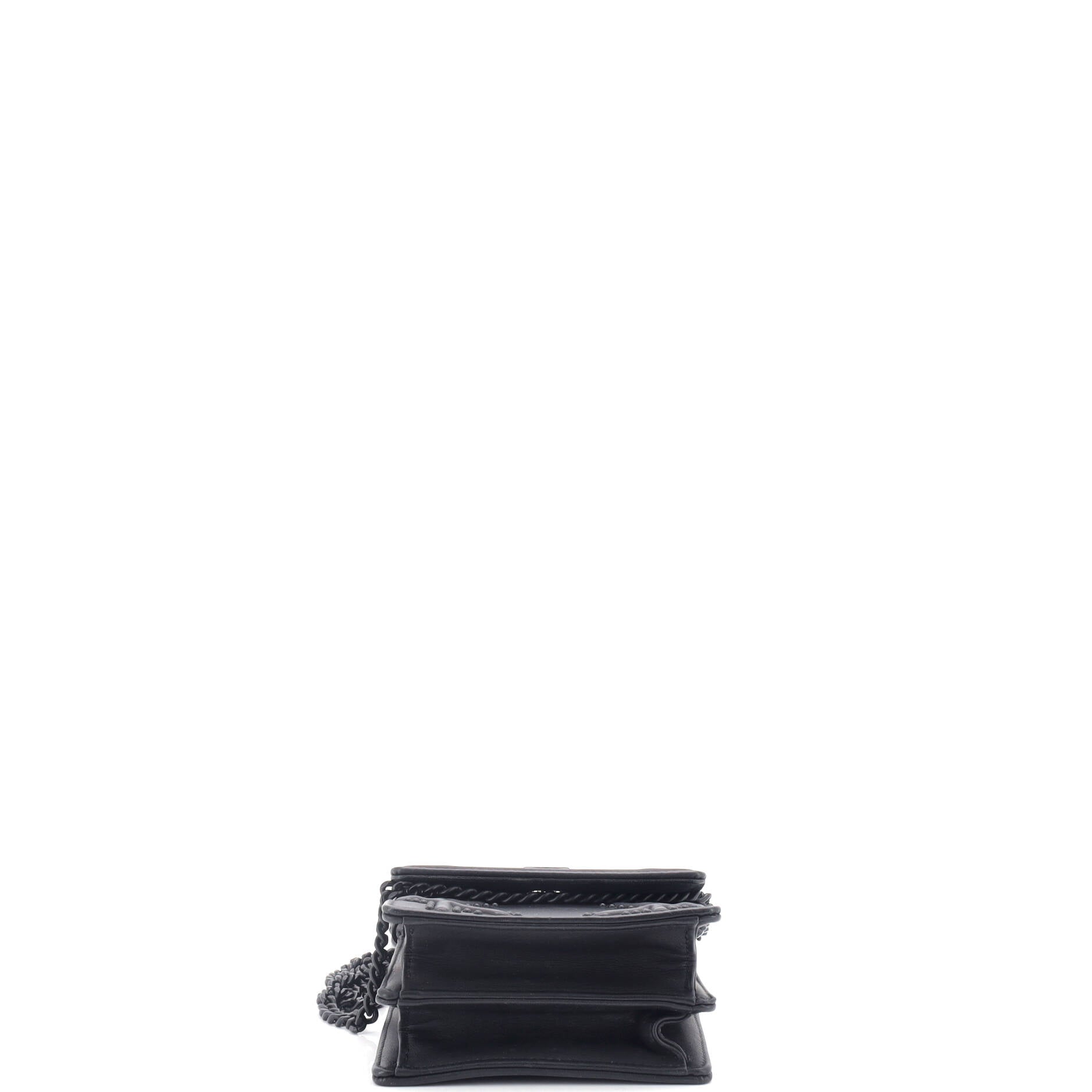 Ultra Matte Diorama Vertical Clutch On Chain Studded Leather