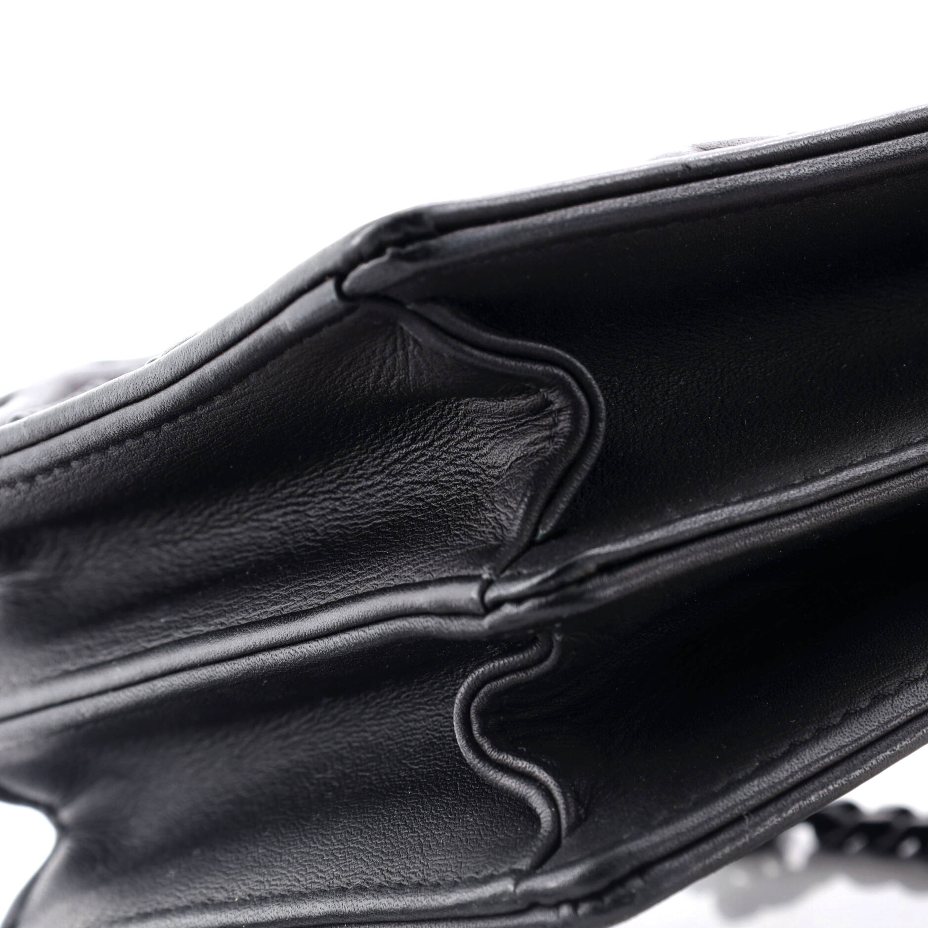 Ultra Matte Diorama Vertical Clutch On Chain Studded Leather