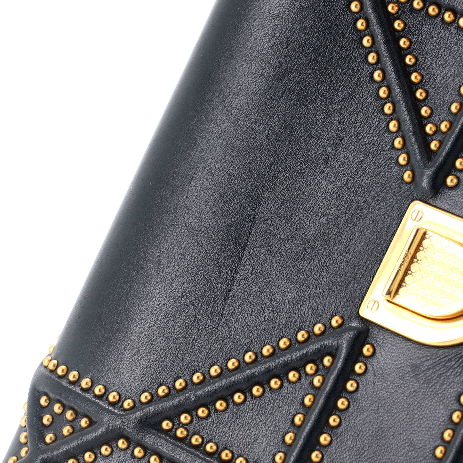 Diorama Wallet On Chain Studded Leather
