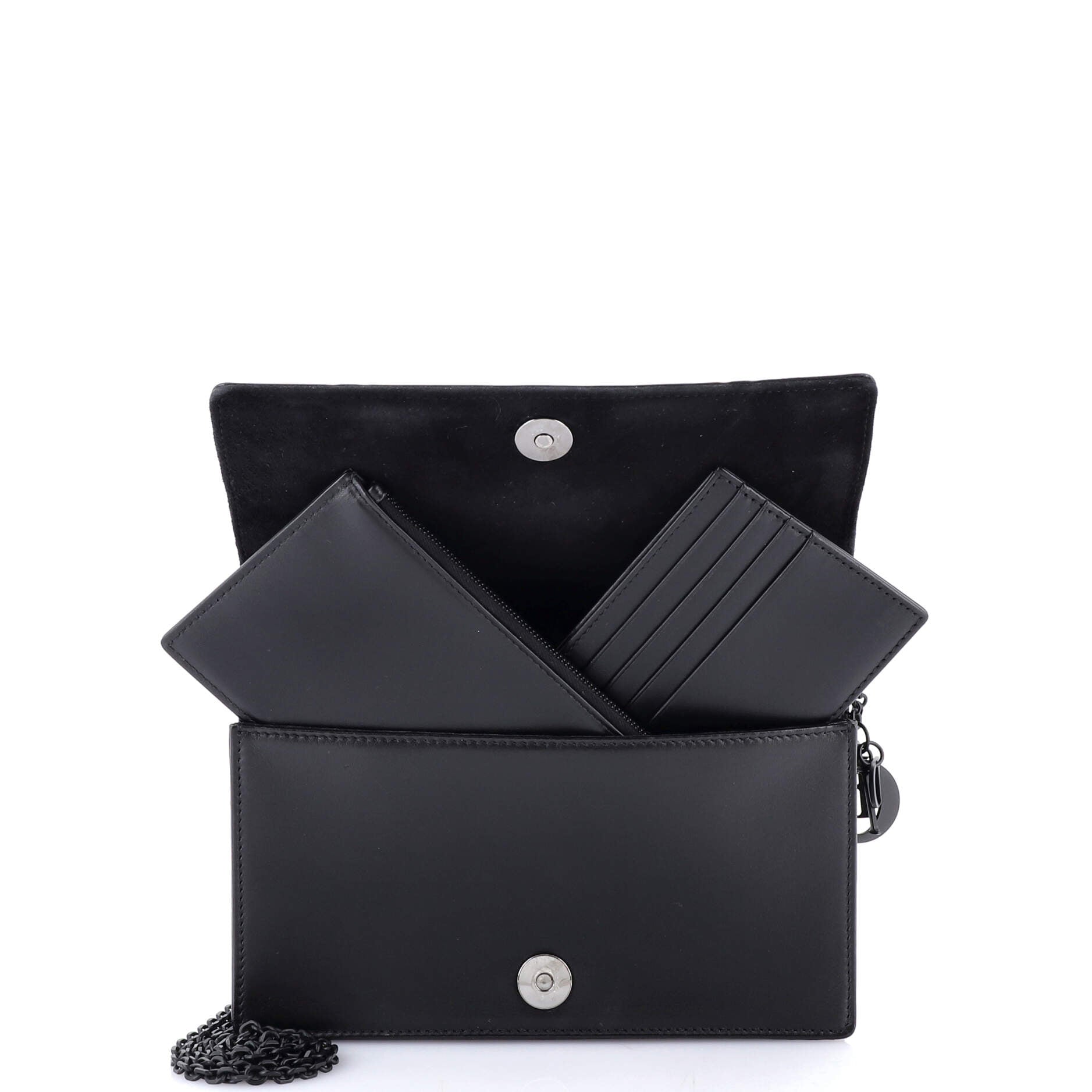 Lady Dior Chain Pouch Diamond Motif Cannage Calfskin