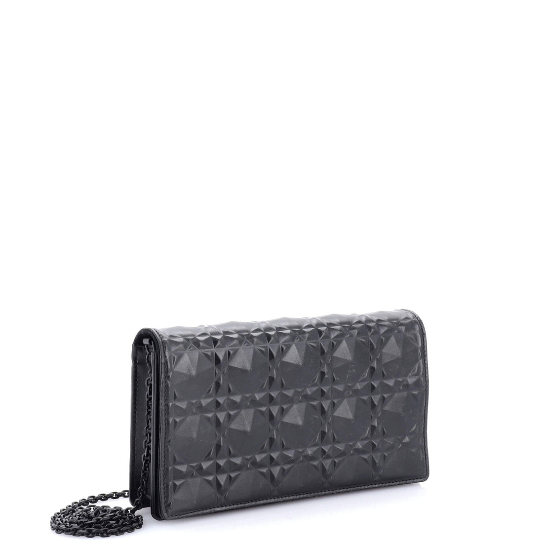 Lady Dior Chain Pouch Diamond Motif Cannage Calfskin