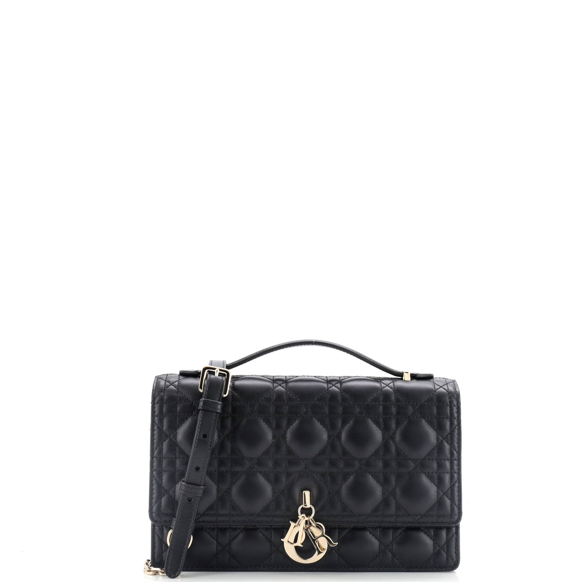 My Dior Top Handle Flap Bag Cannage Quilt Lambskin Small