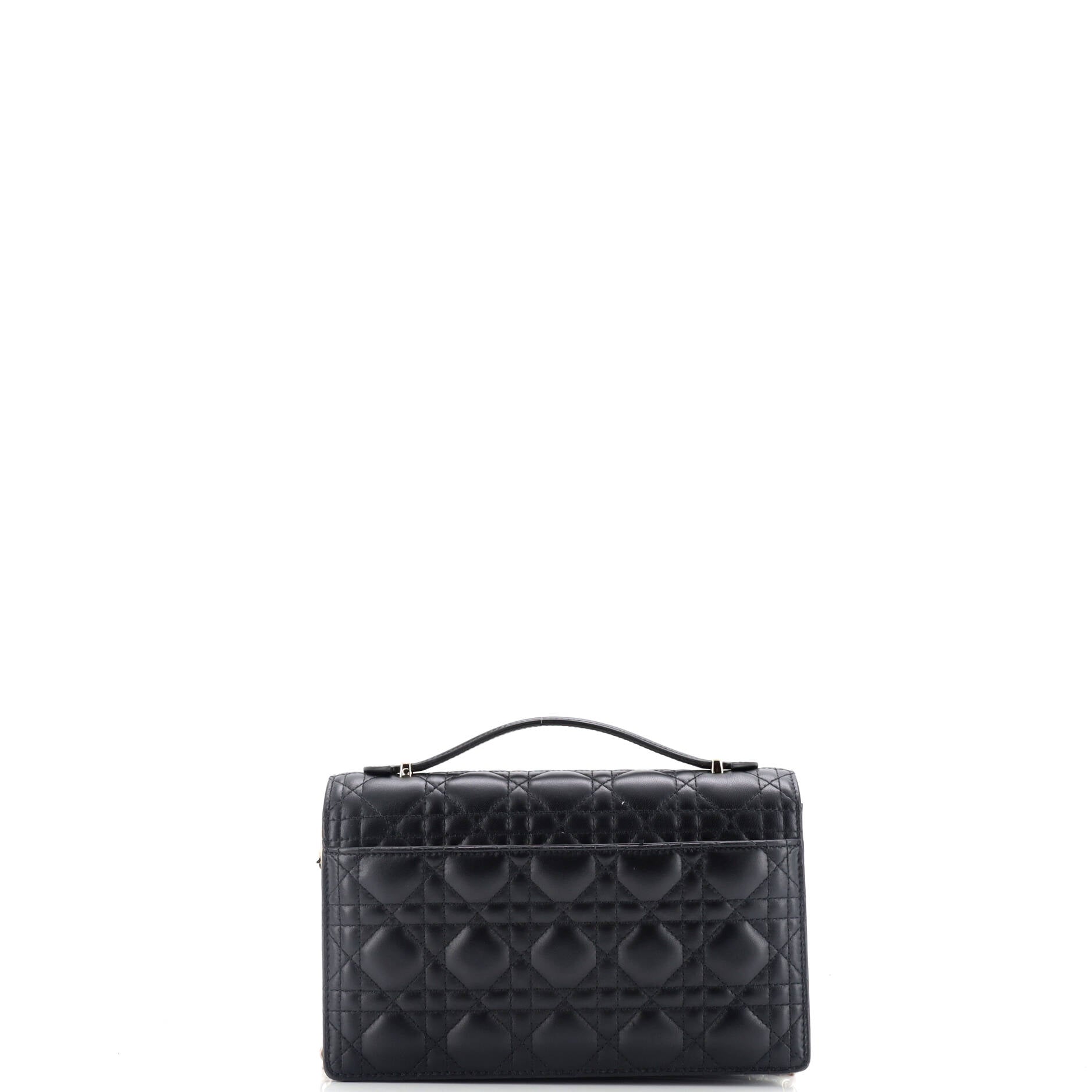 My Dior Top Handle Flap Bag Cannage Quilt Lambskin Small