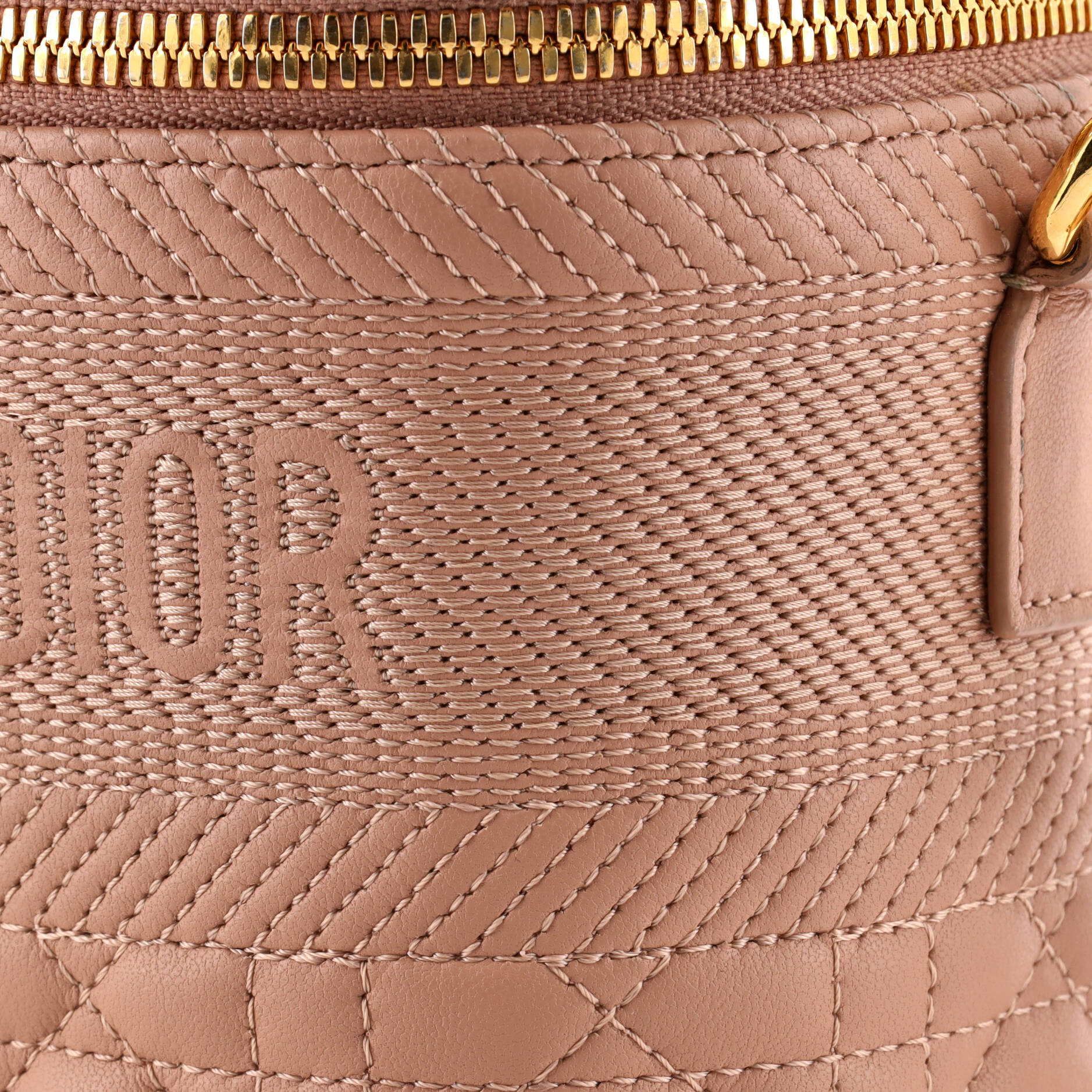 Diortravel Convertible Vanity Case Cannage Quilt Lambskin Small
