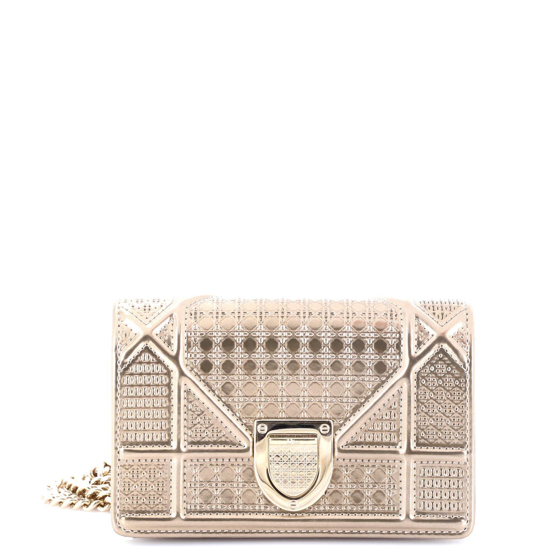 Diorama Flap Bag Cannage Embossed Calfskin Baby
