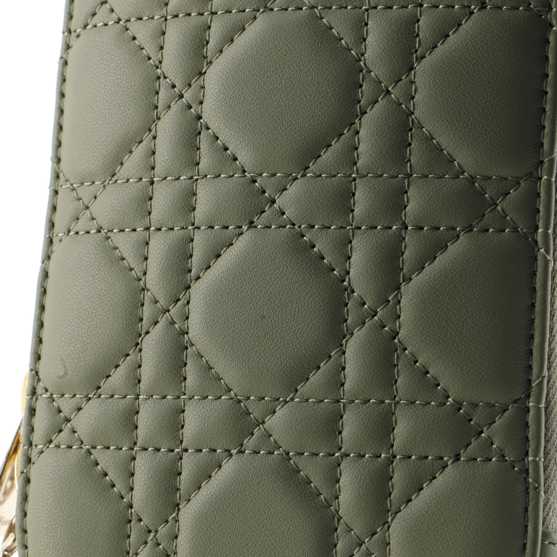 Lady Dior Phone Holder On Chain Cannage Quilt Lambskin
