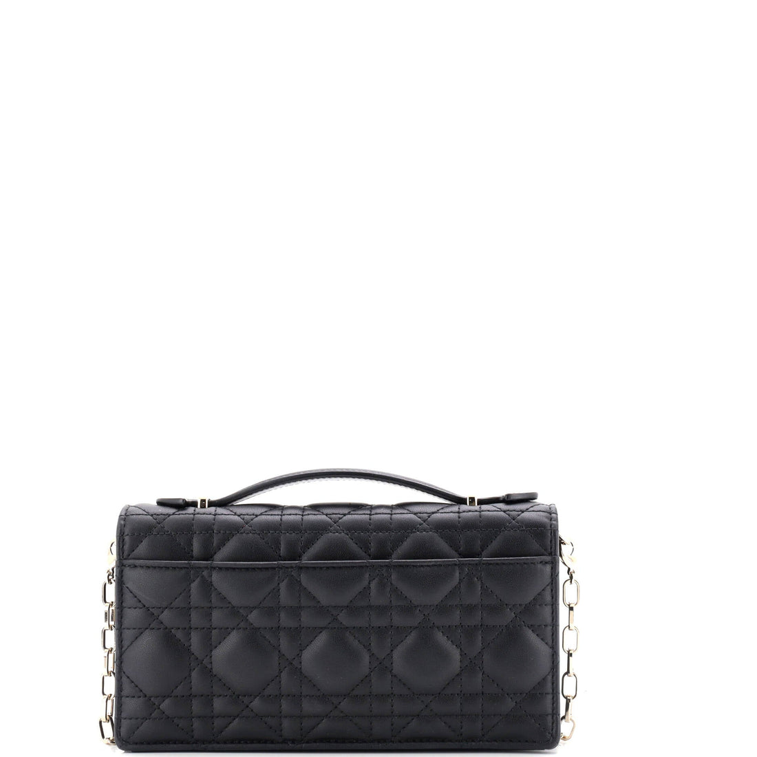 My Dior Top Handle Flap Bag Cannage Quilt Lambskin Mini