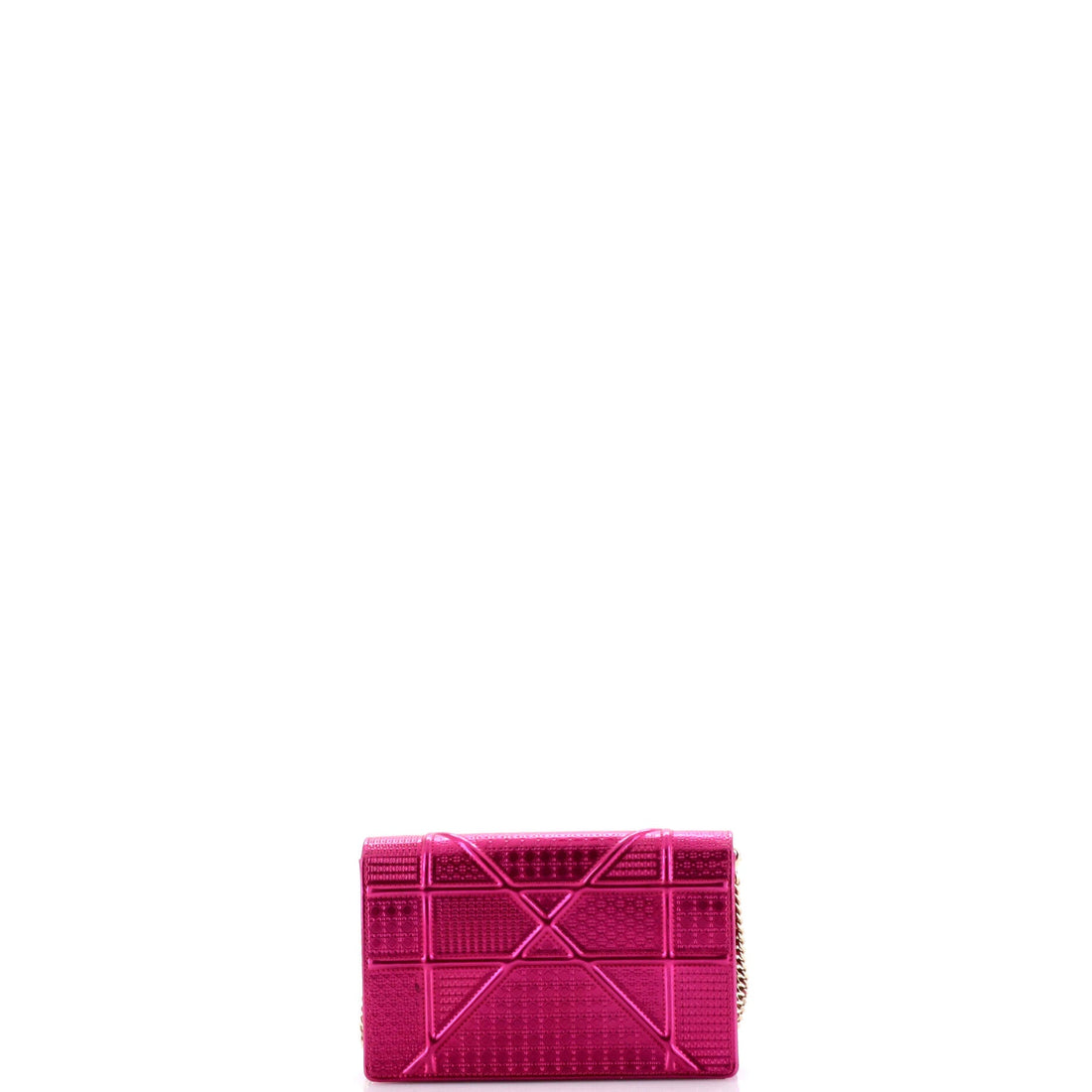 Diorama Wallet On Chain Cannage Embossed Calfskin