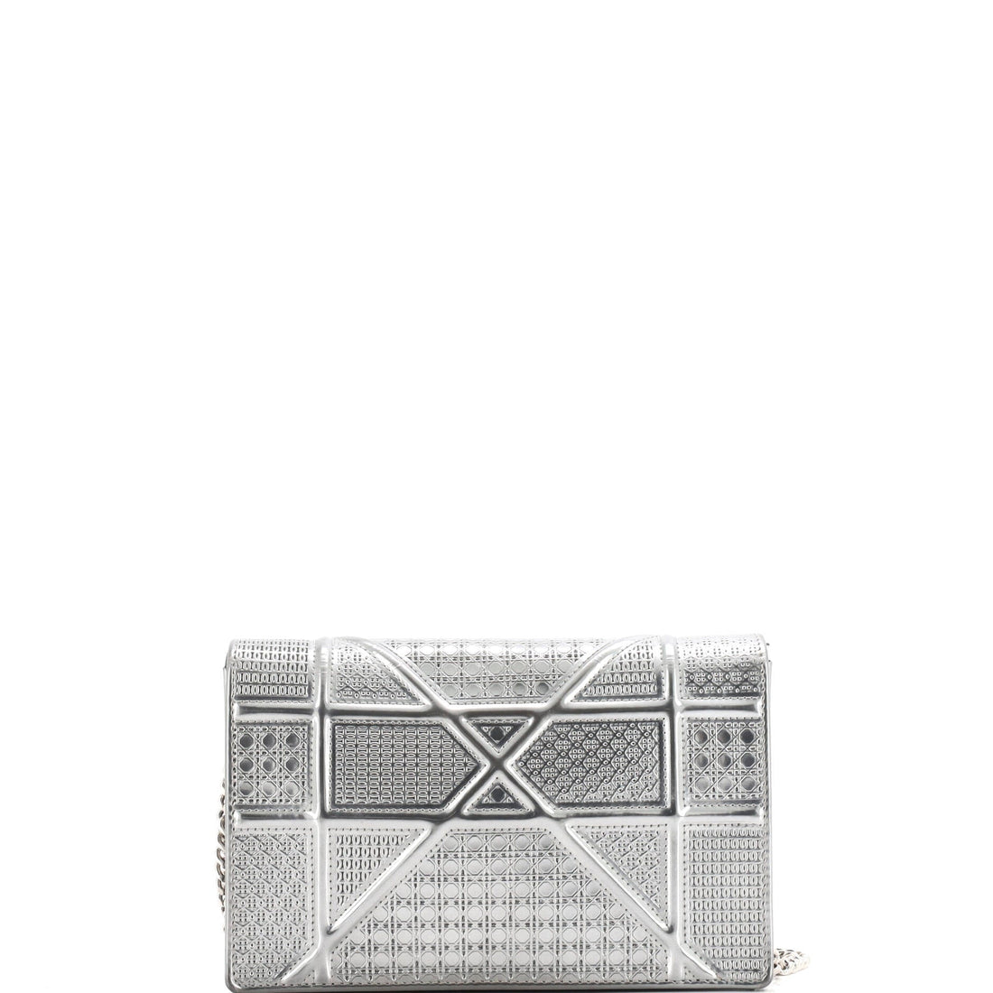 Diorama Wallet On Chain Cannage Embossed Calfskin