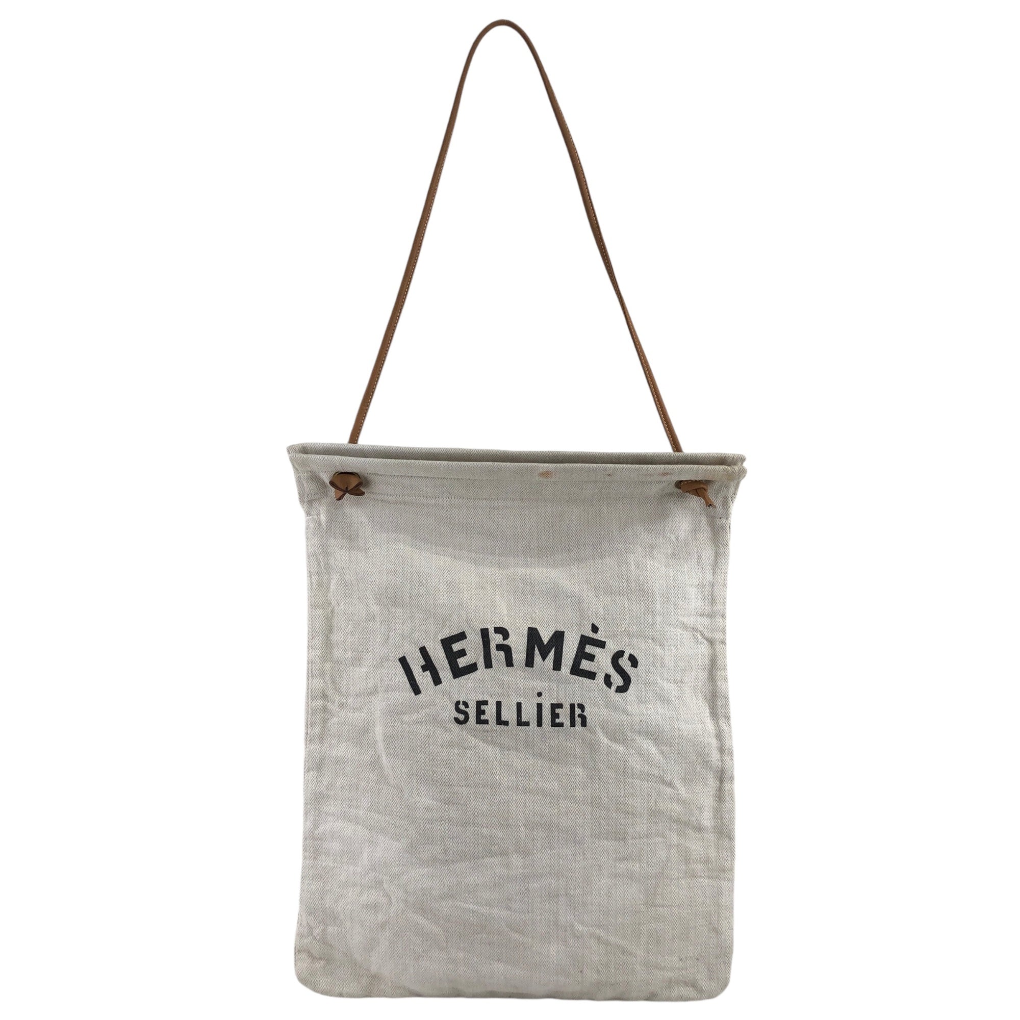 Hermes Handbag Shoulder Bag Ivory Vintage 67nuf6