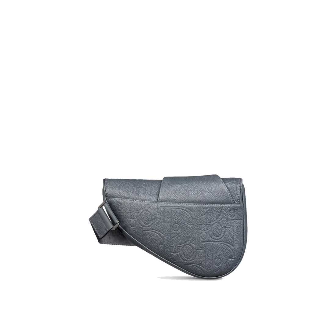 Saddle Bag In Deep Gray Dior Gravity Leather And Deep Gray Grained Calfskin