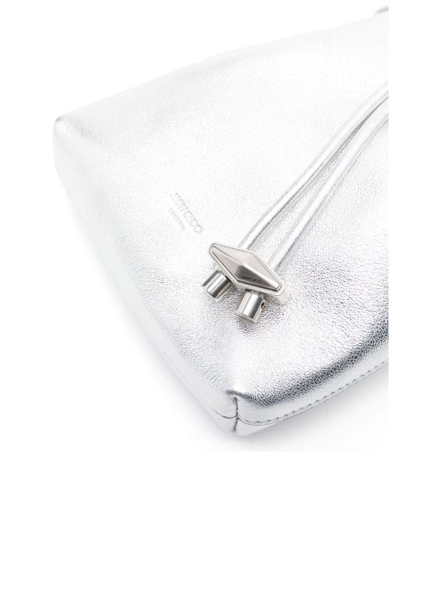 Metallic Finish Clutch With Detachable Strap