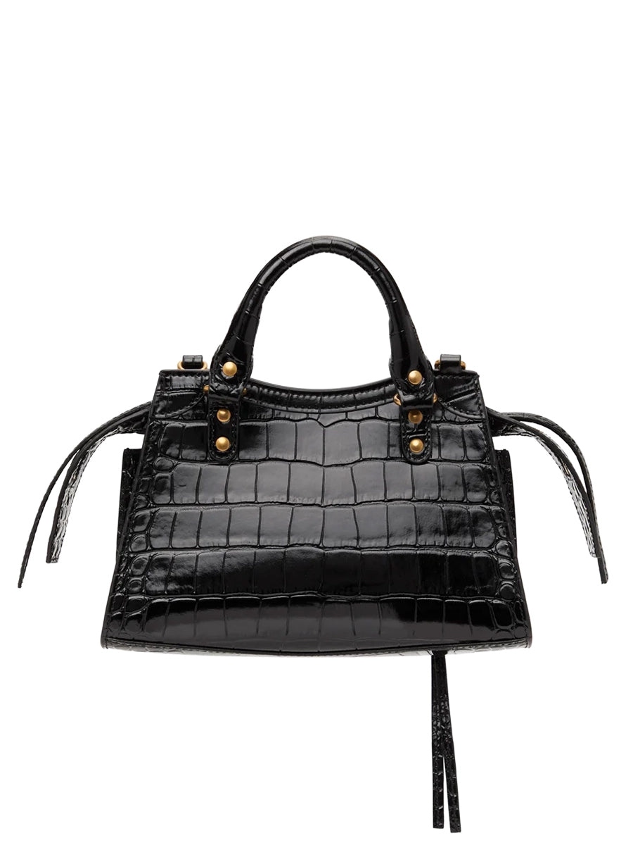 Neo Classic Handbag Crocodile Embossed In Black