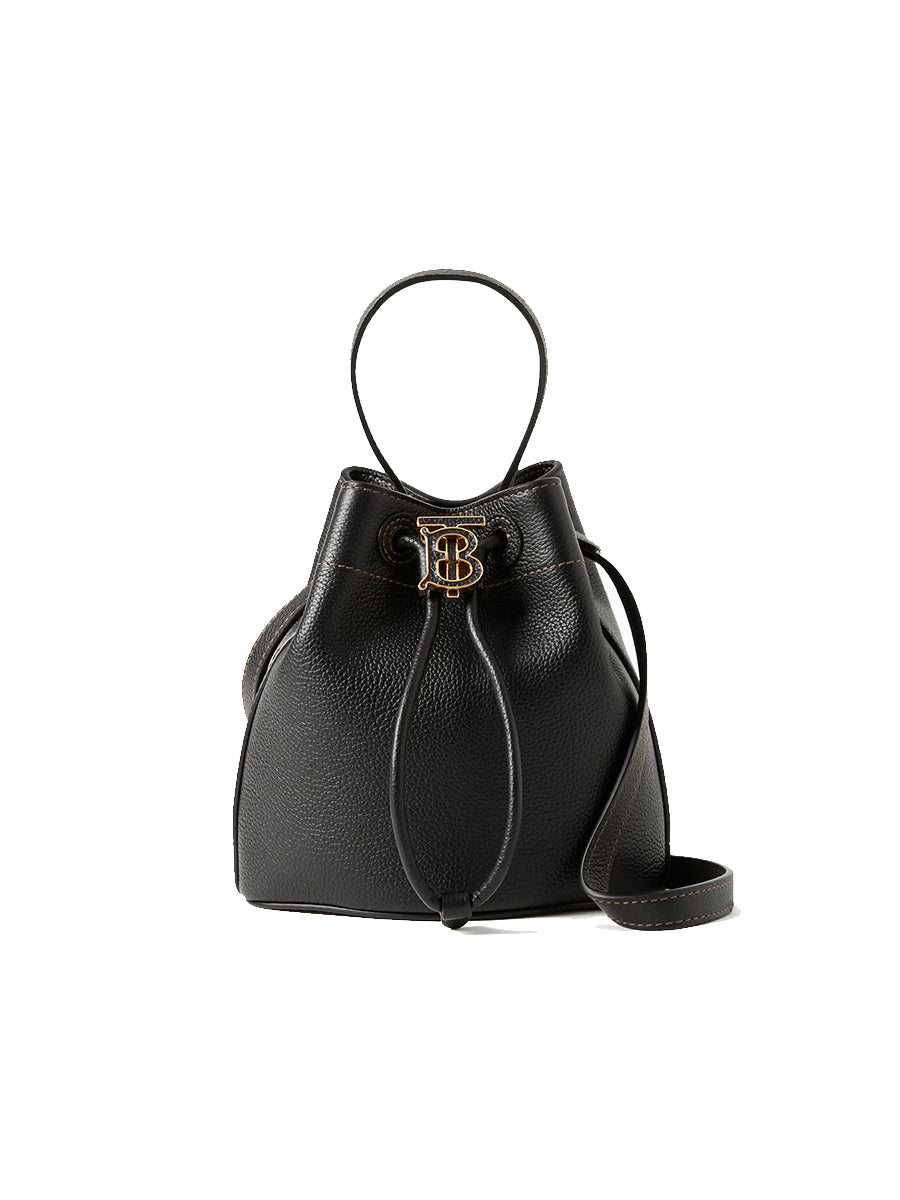 Mini Tb Bucket Bag In Black